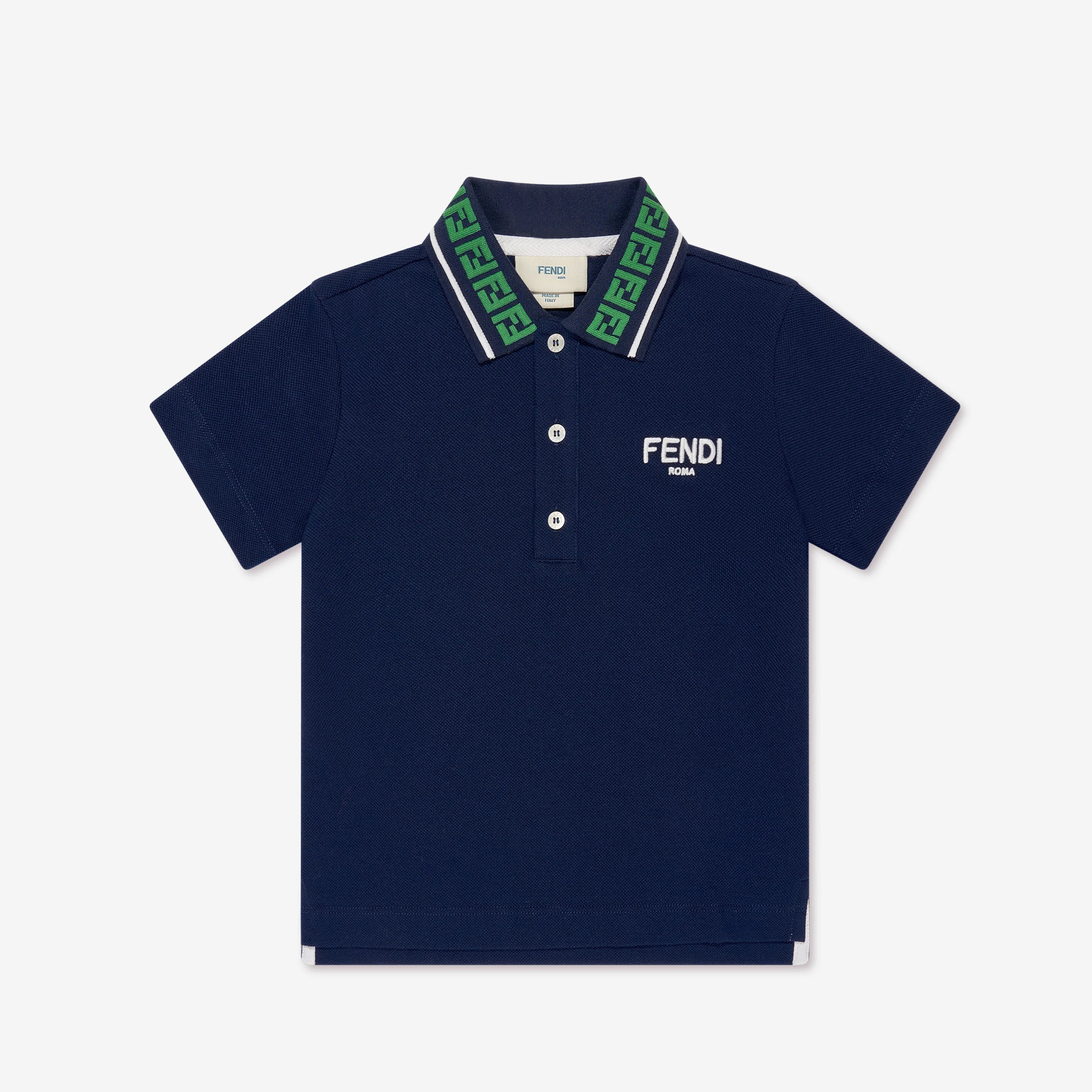 Boys Navy Cotton Polo Shirt