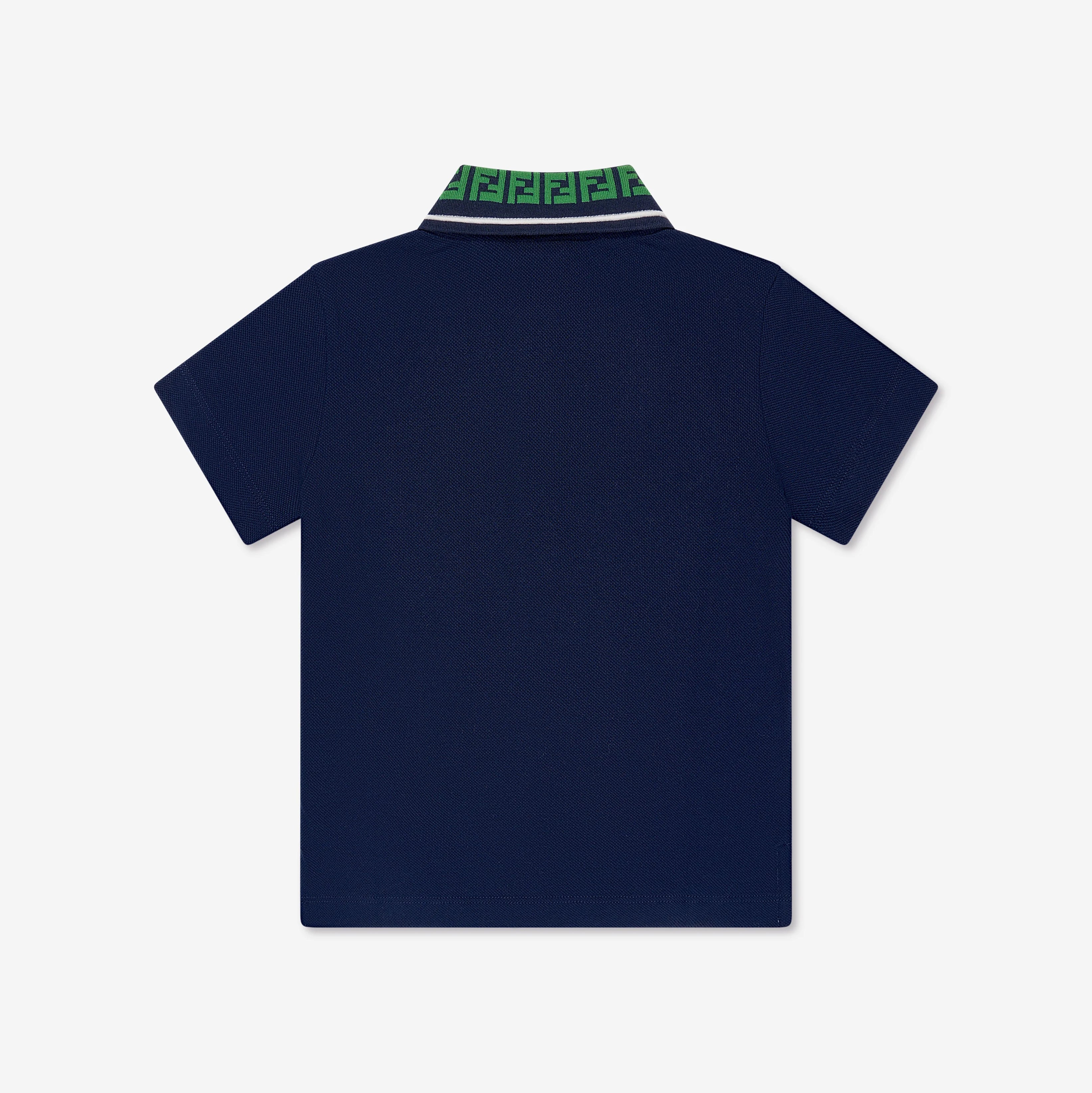 Boys Navy Cotton Polo Shirt