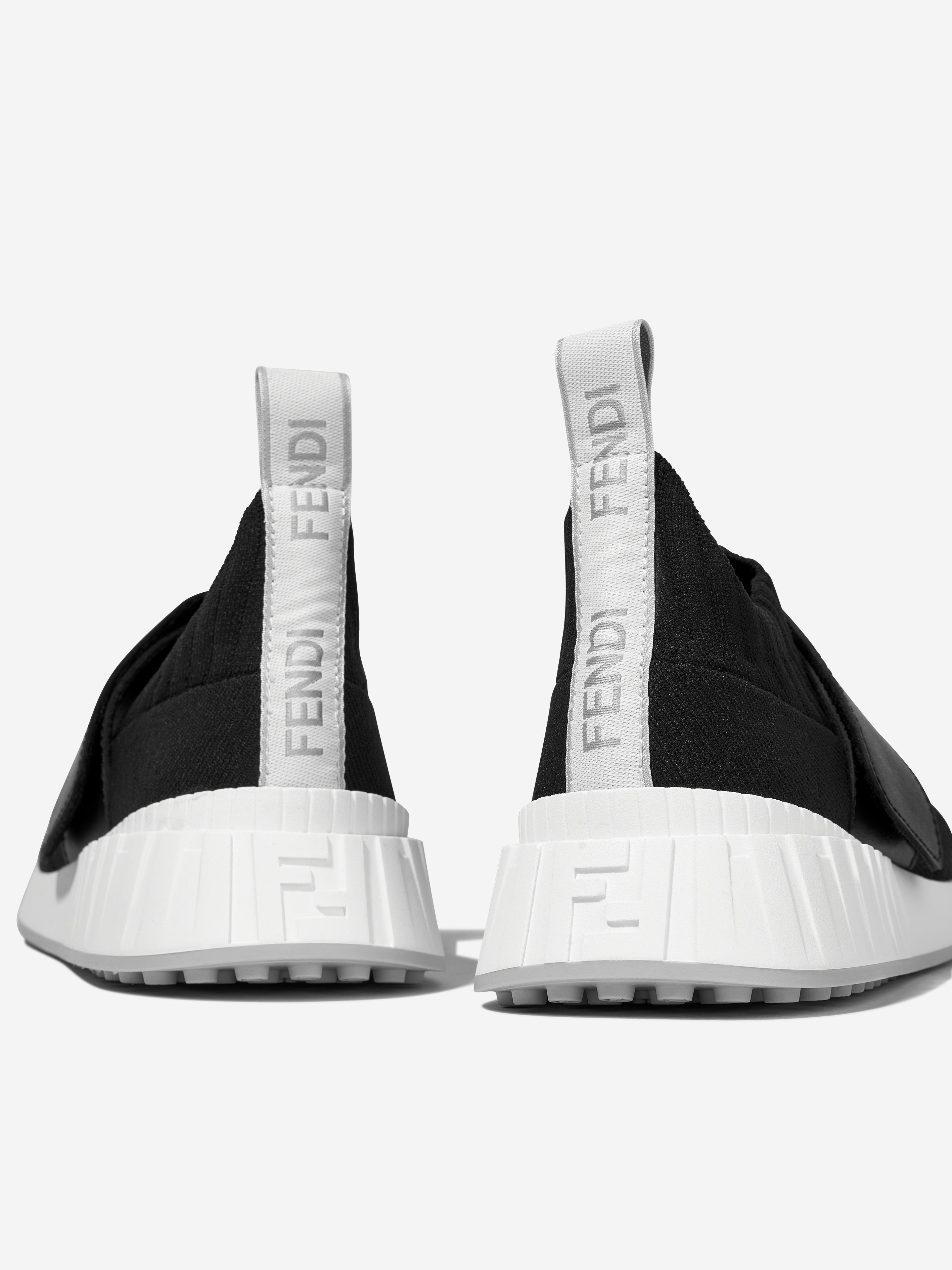 Kids Logo Slip On Trainers in Black