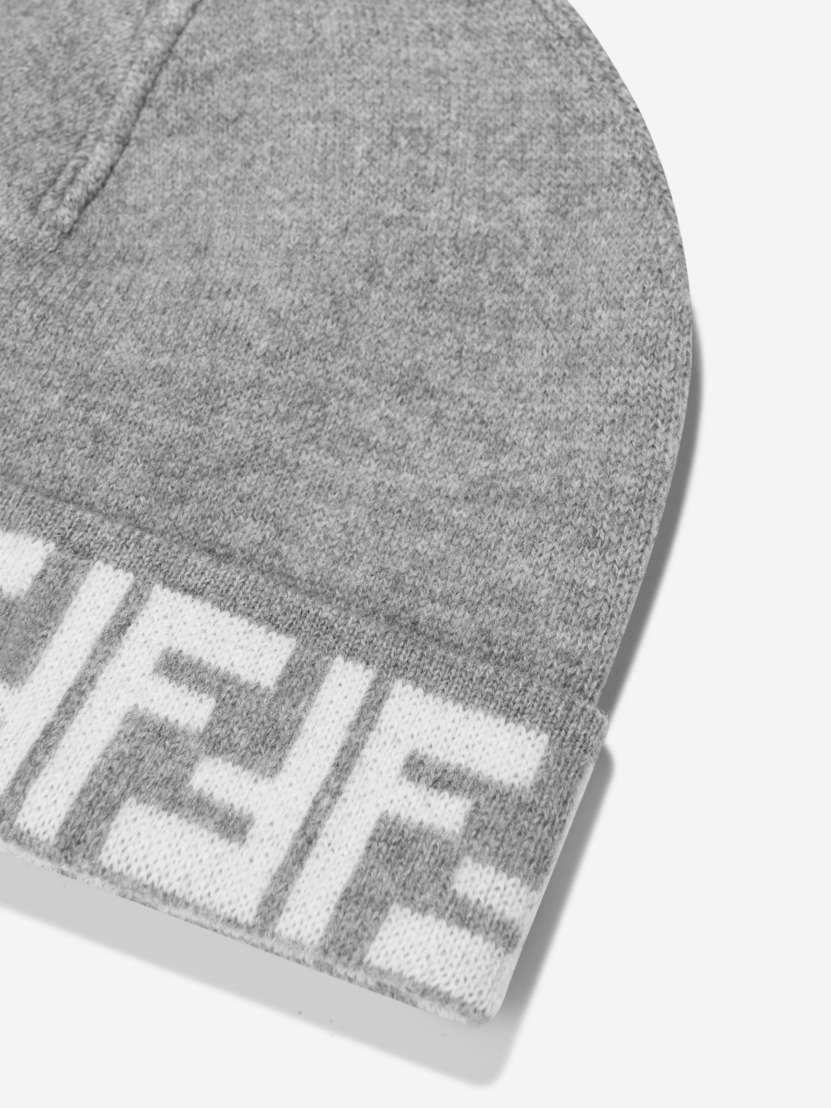 Kids FF Logo Reversible Beanie in Grey