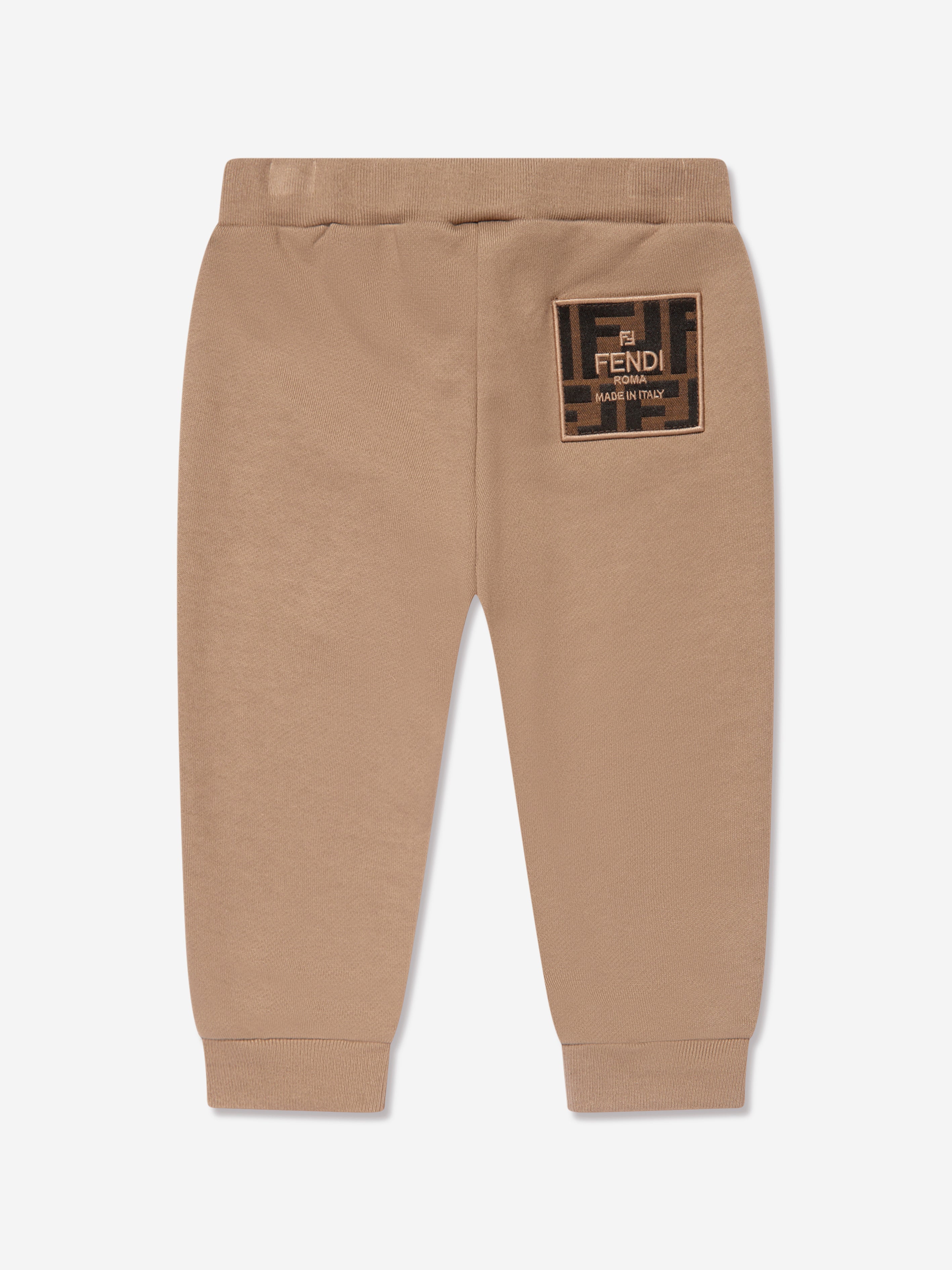 Baby Logo Patch Joggers in Beige