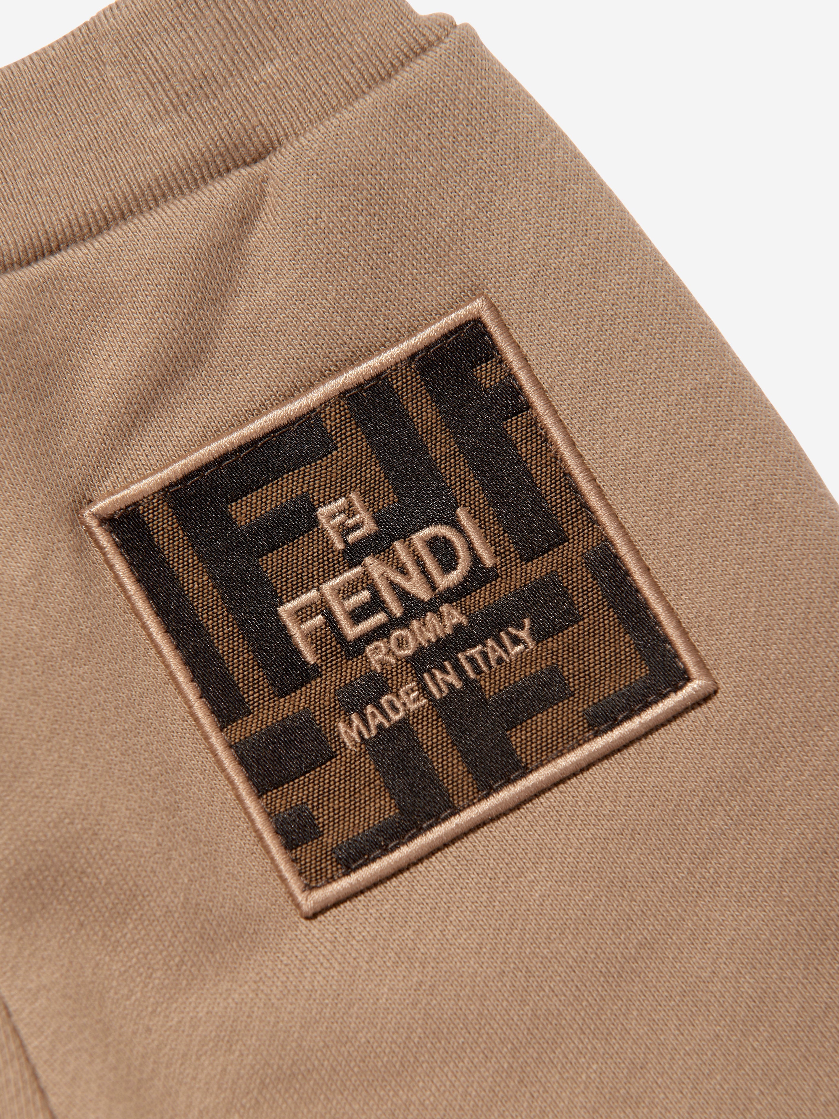 Baby Logo Patch Joggers in Beige