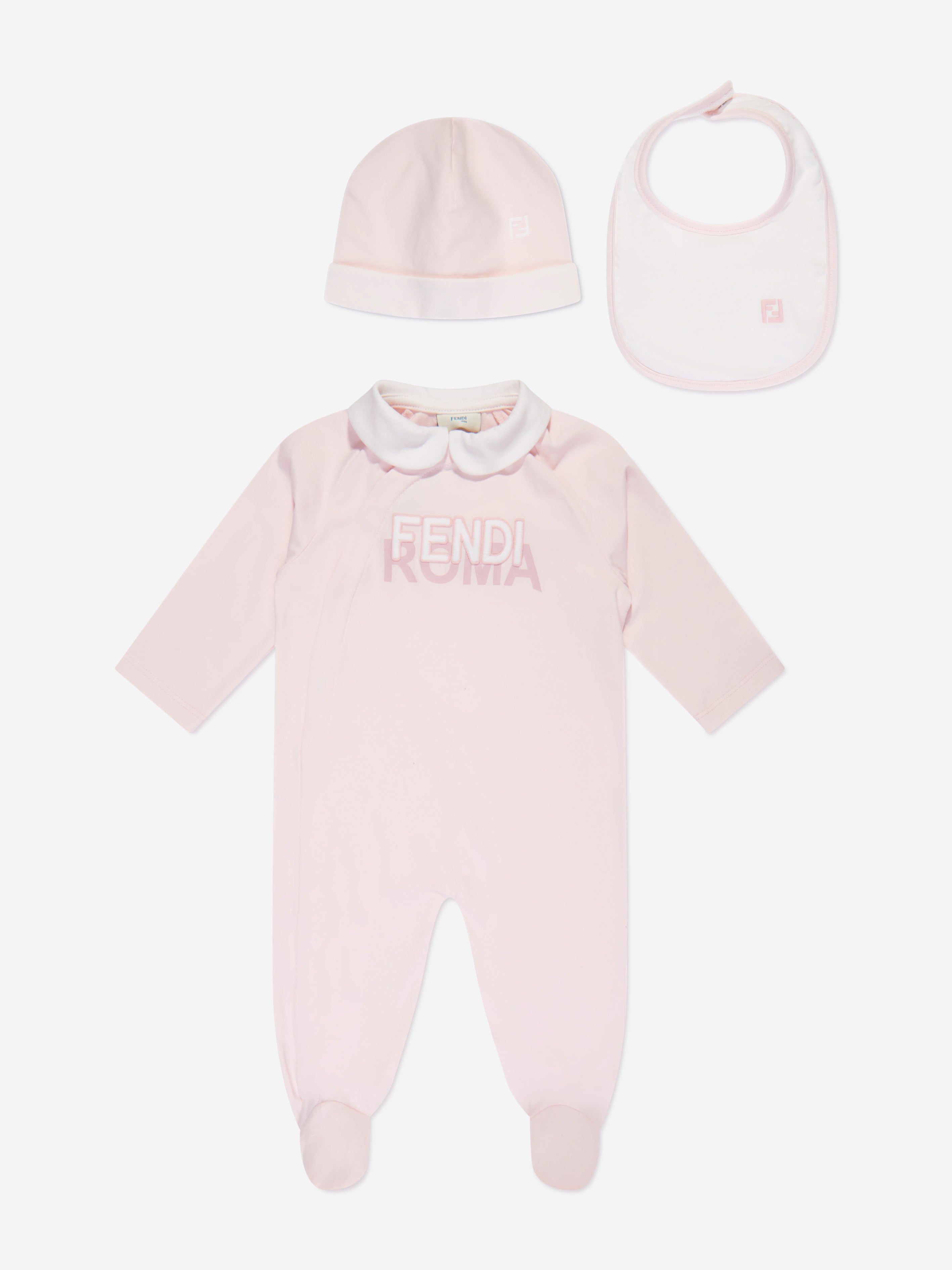 Baby Girls 3 Piece Babygrow Gift Set in Pink