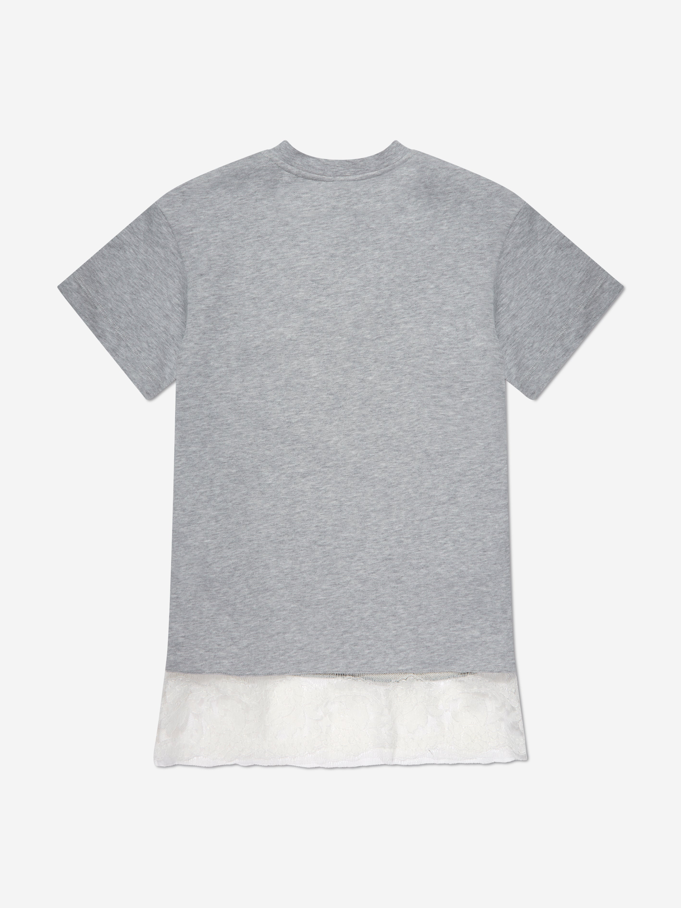 Girls Jersey Logo Dress in Grey