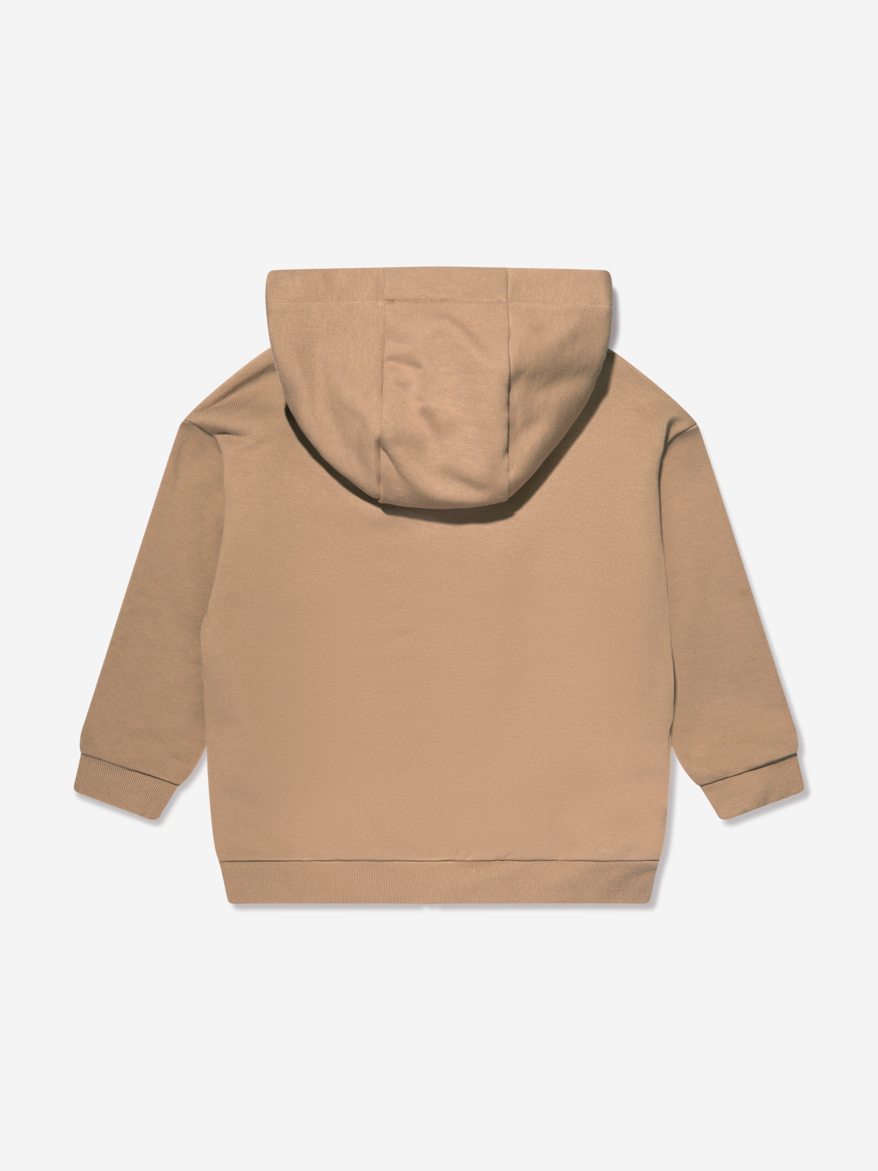 Kids Logo Patch Zip Up Top in Beige
