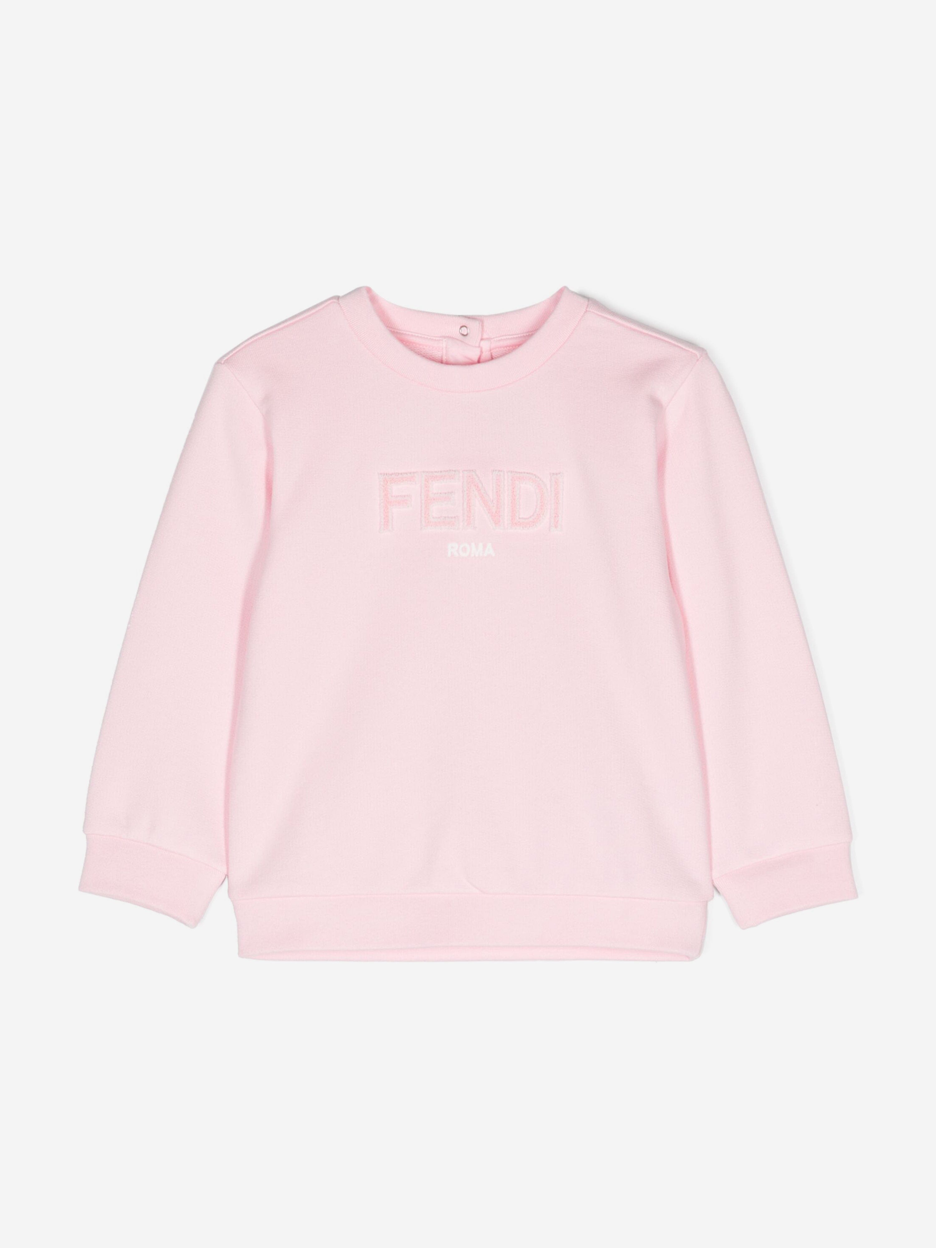 Fendi Baby Girls Logo Sweatshirt in Pink