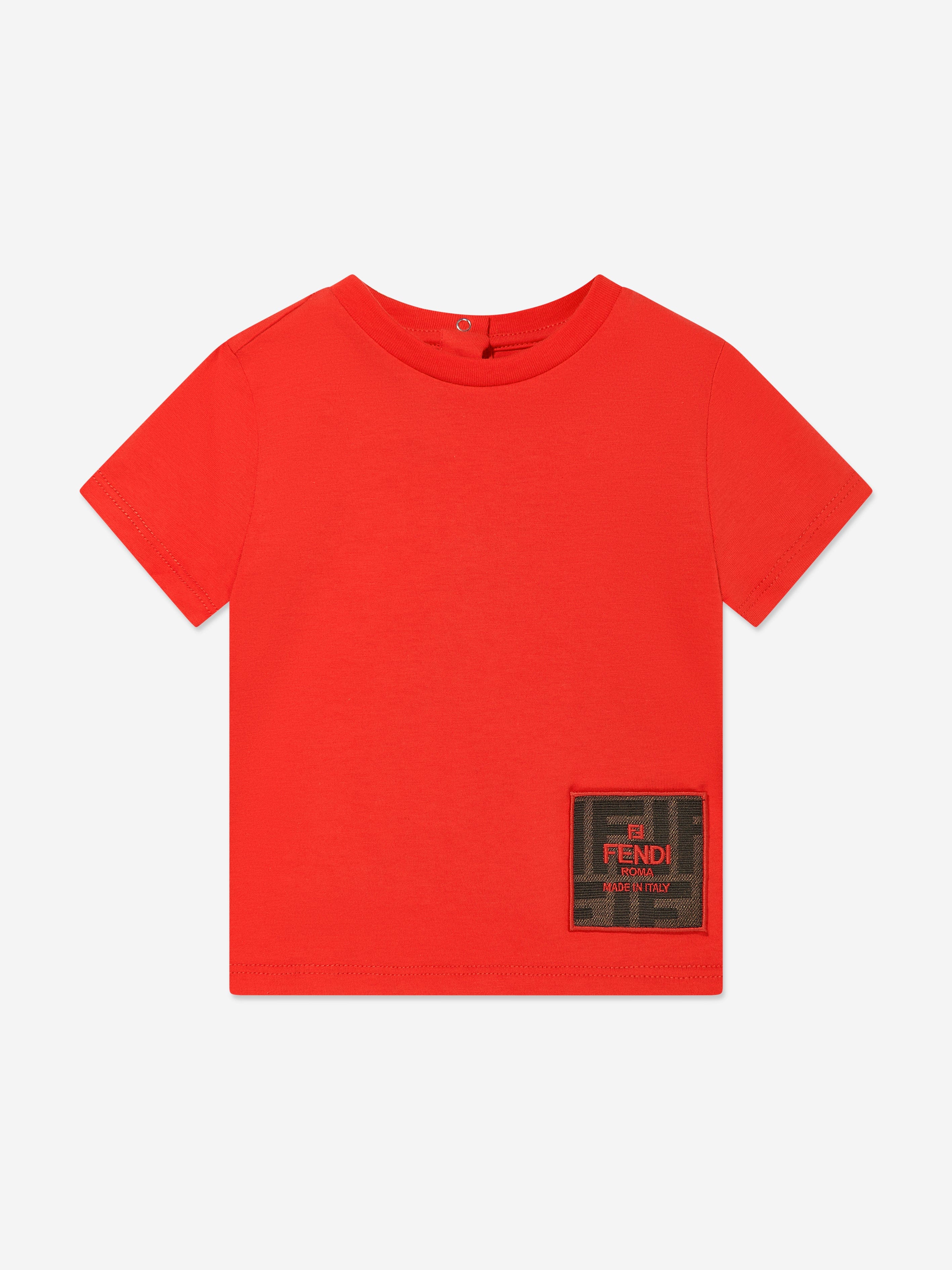 Fendi Baby Logo T-Shirt in Red