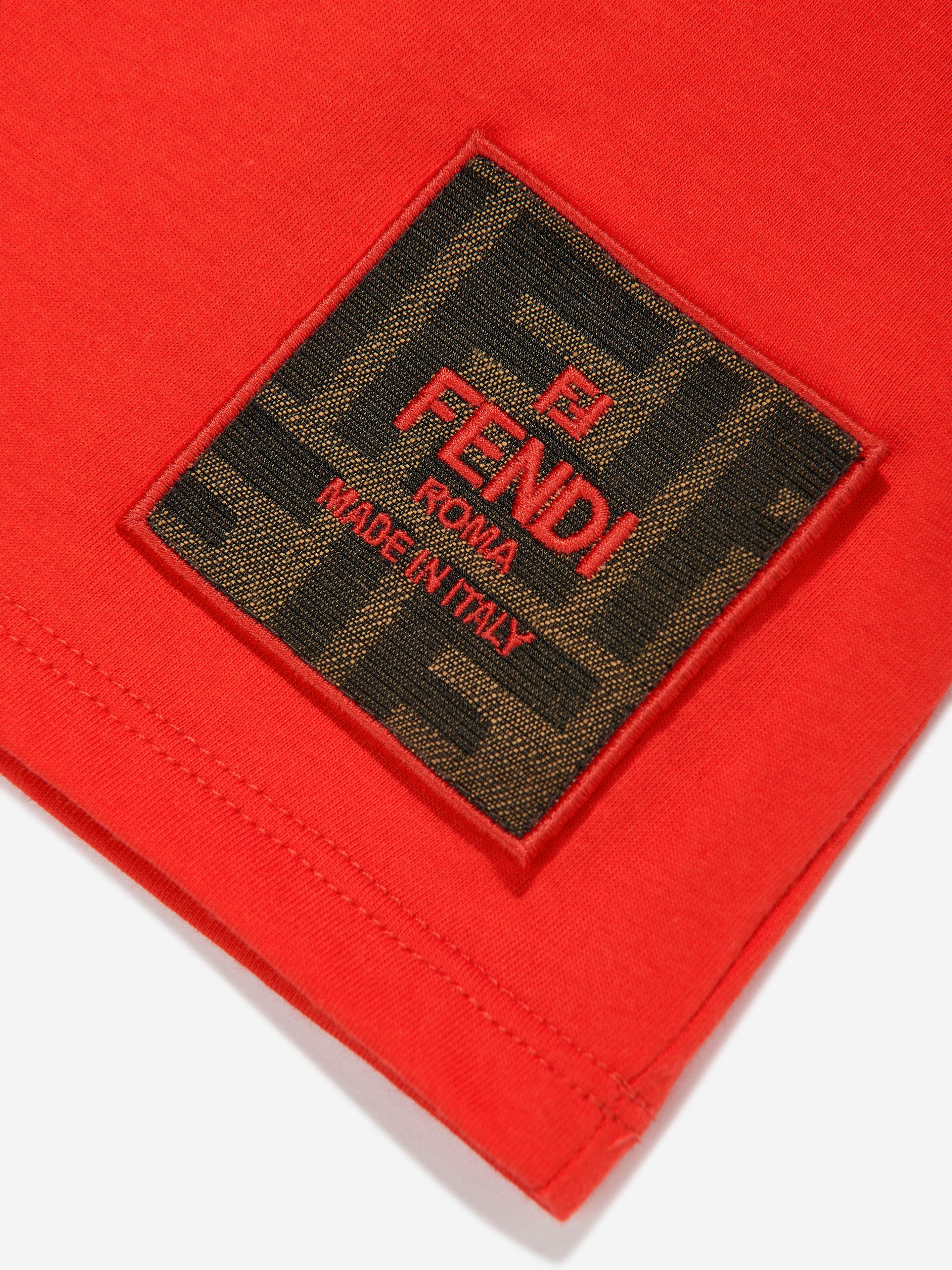 Fendi Baby Logo T-Shirt in Red