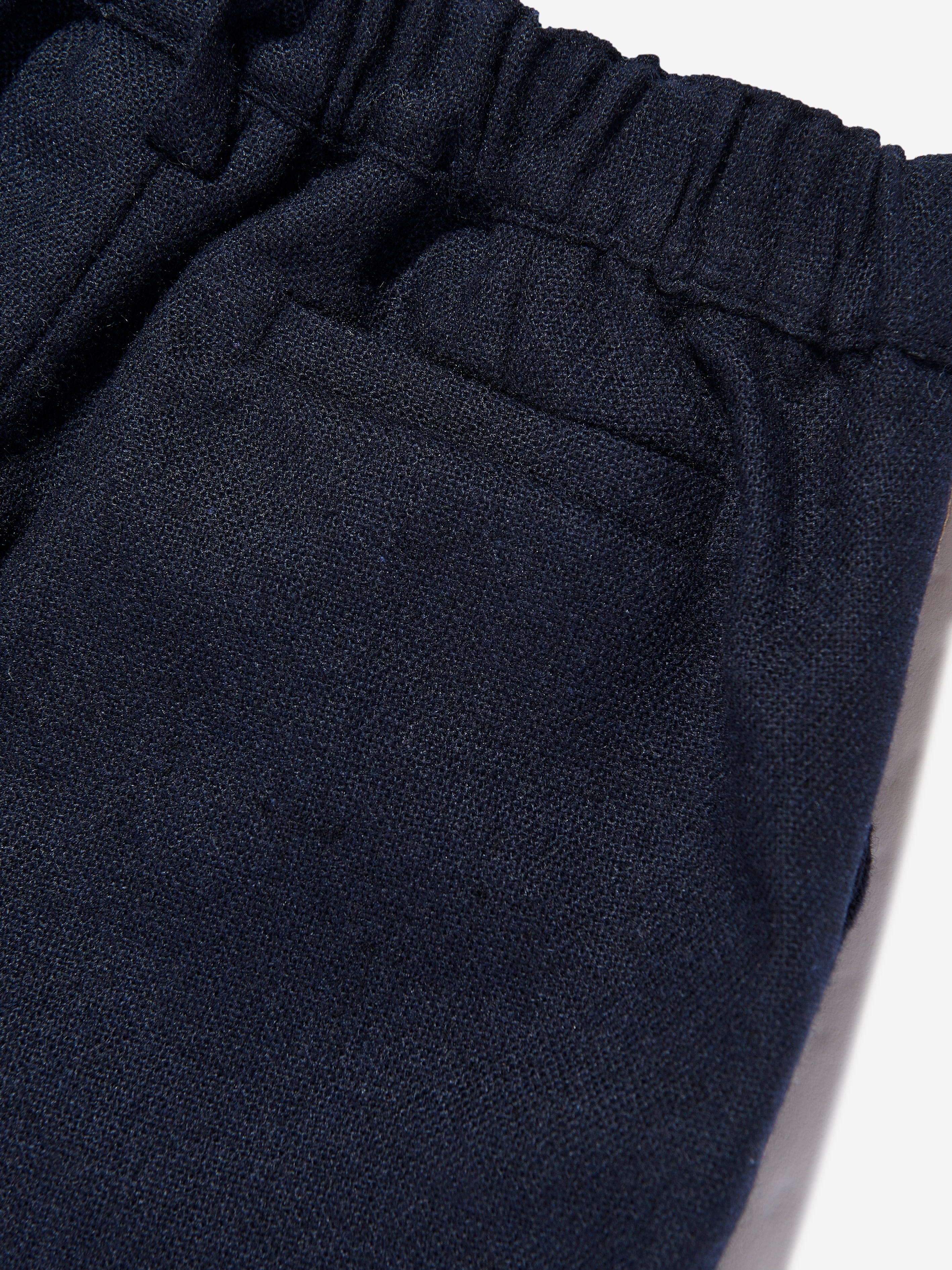Baby Boys Flannel Trousers in Navy