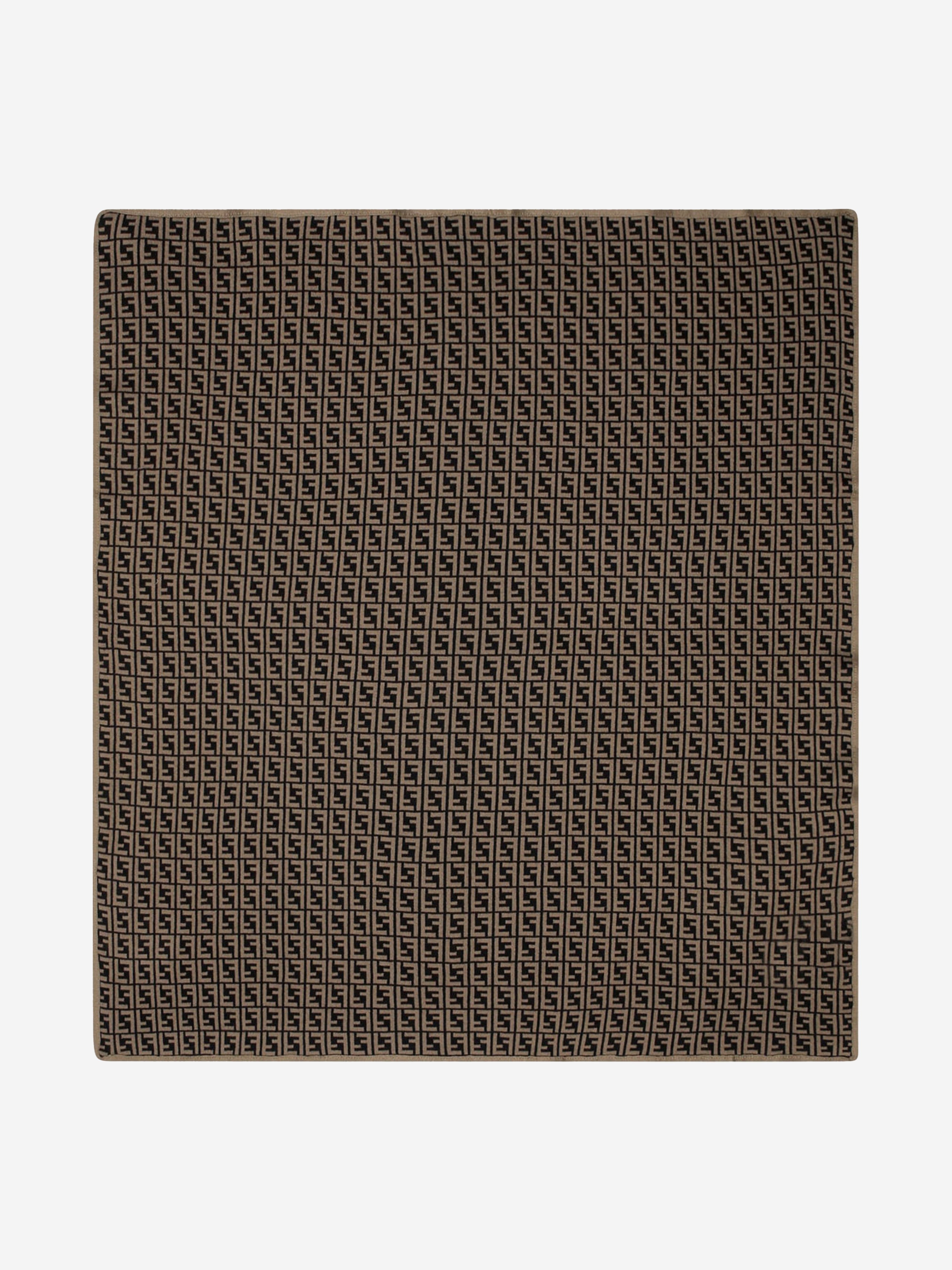 Baby Cotton And Cashmere Logo Blanket in Brown