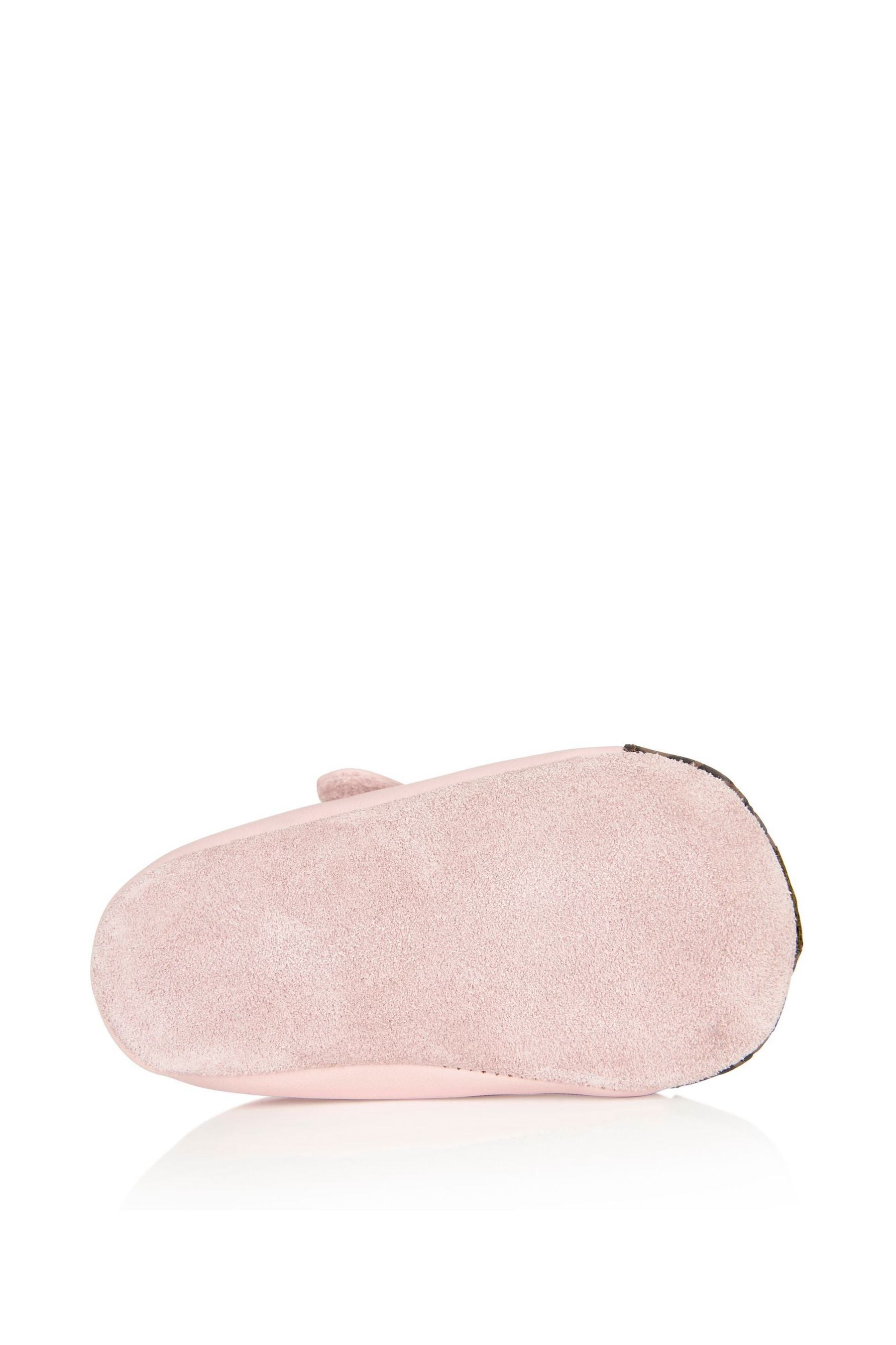 Baby Girls Leather Bear Logo Shoes in Pink