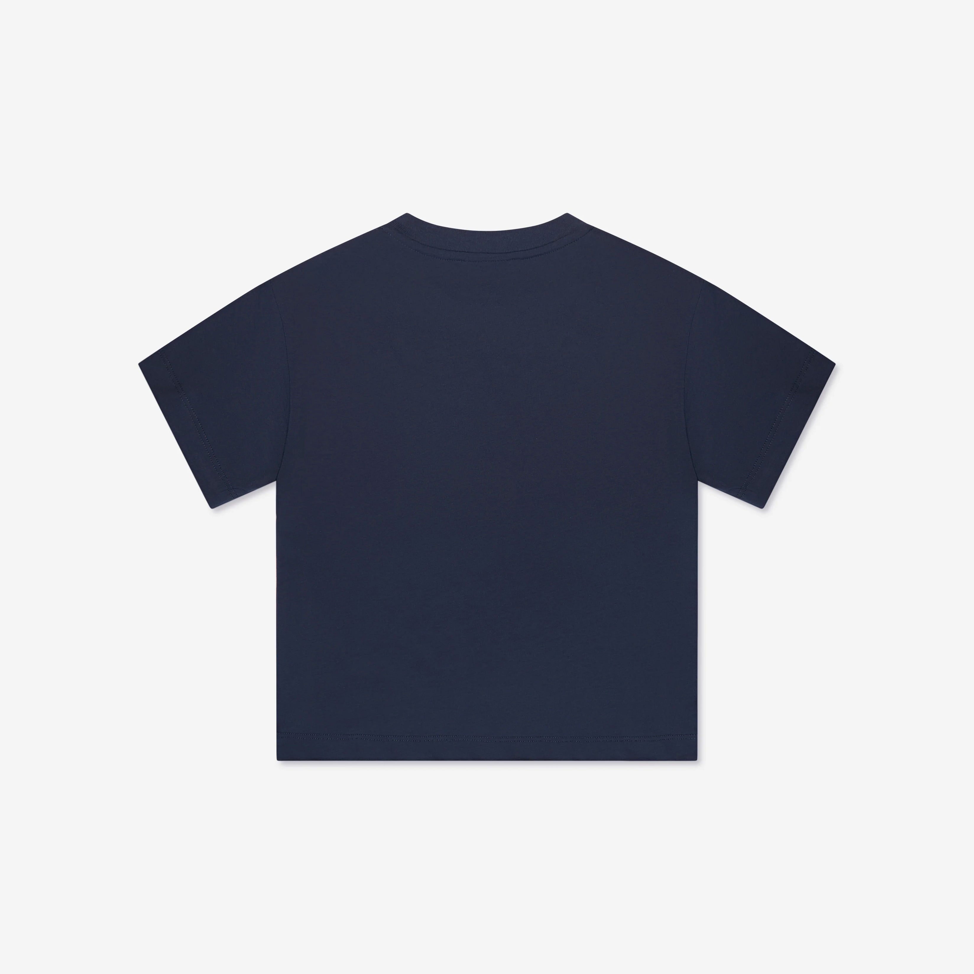 Boys & Girls Navy Logo Cotton T-Shirt