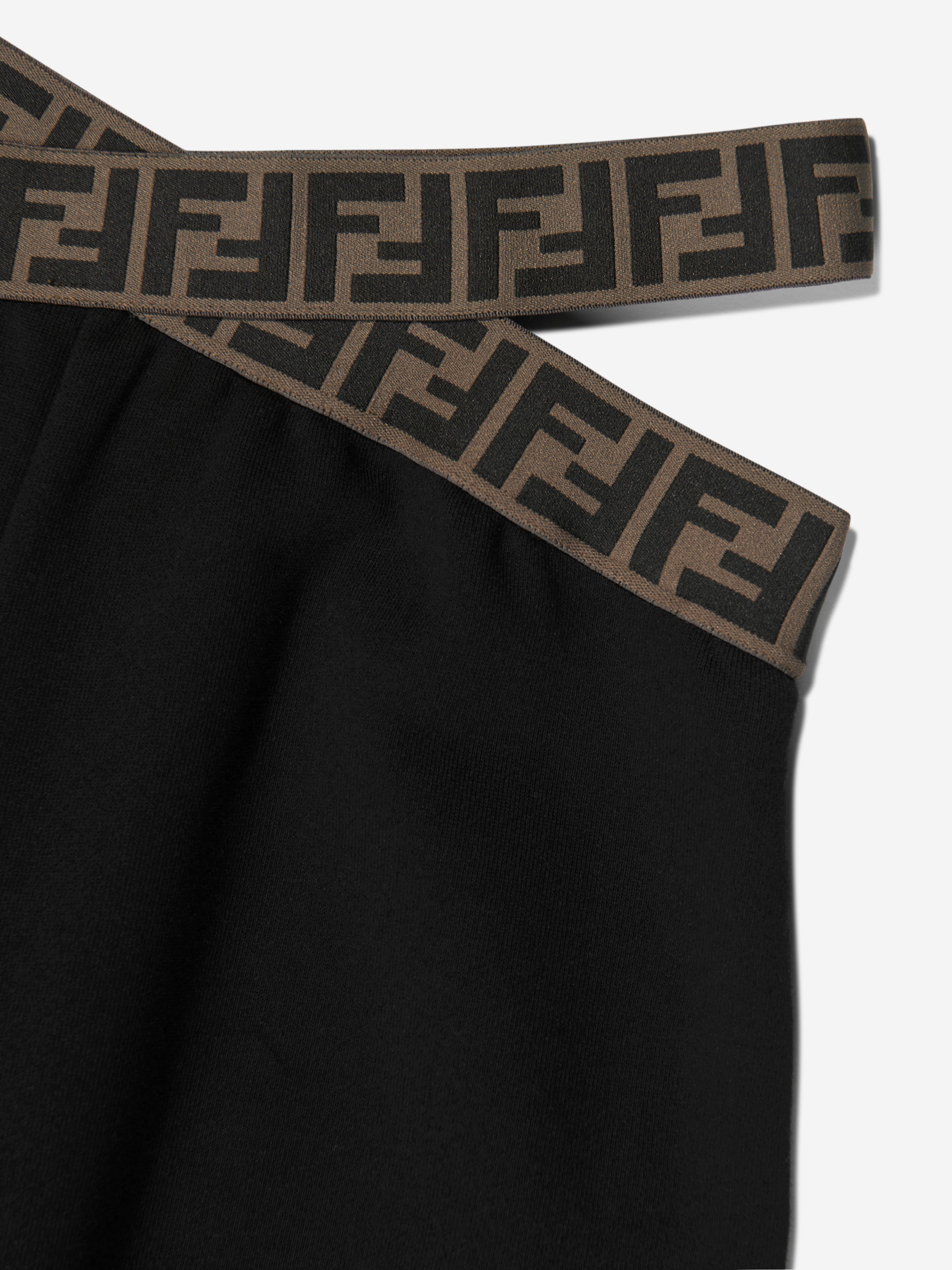 Girls Band Wide Leg Trousers in Black