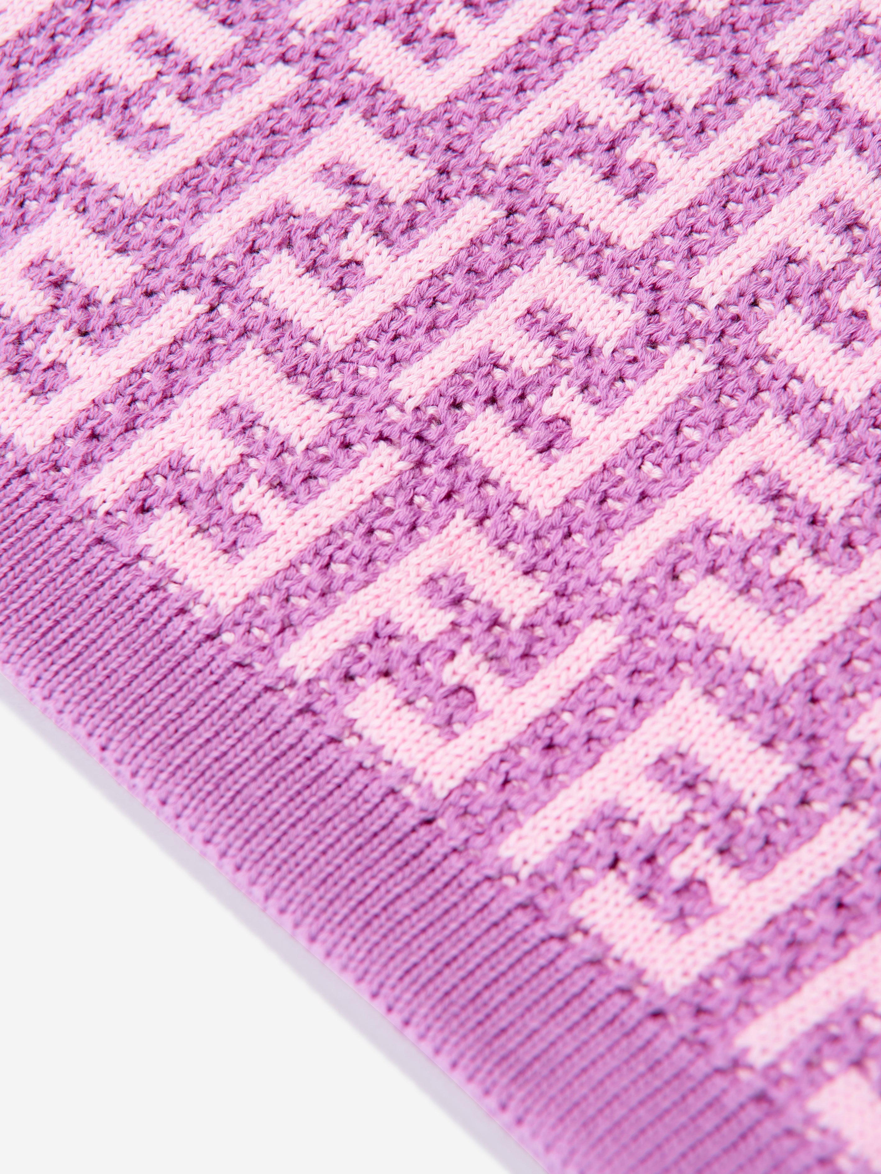 Girls FF Logo Knitted Skirt in Pink