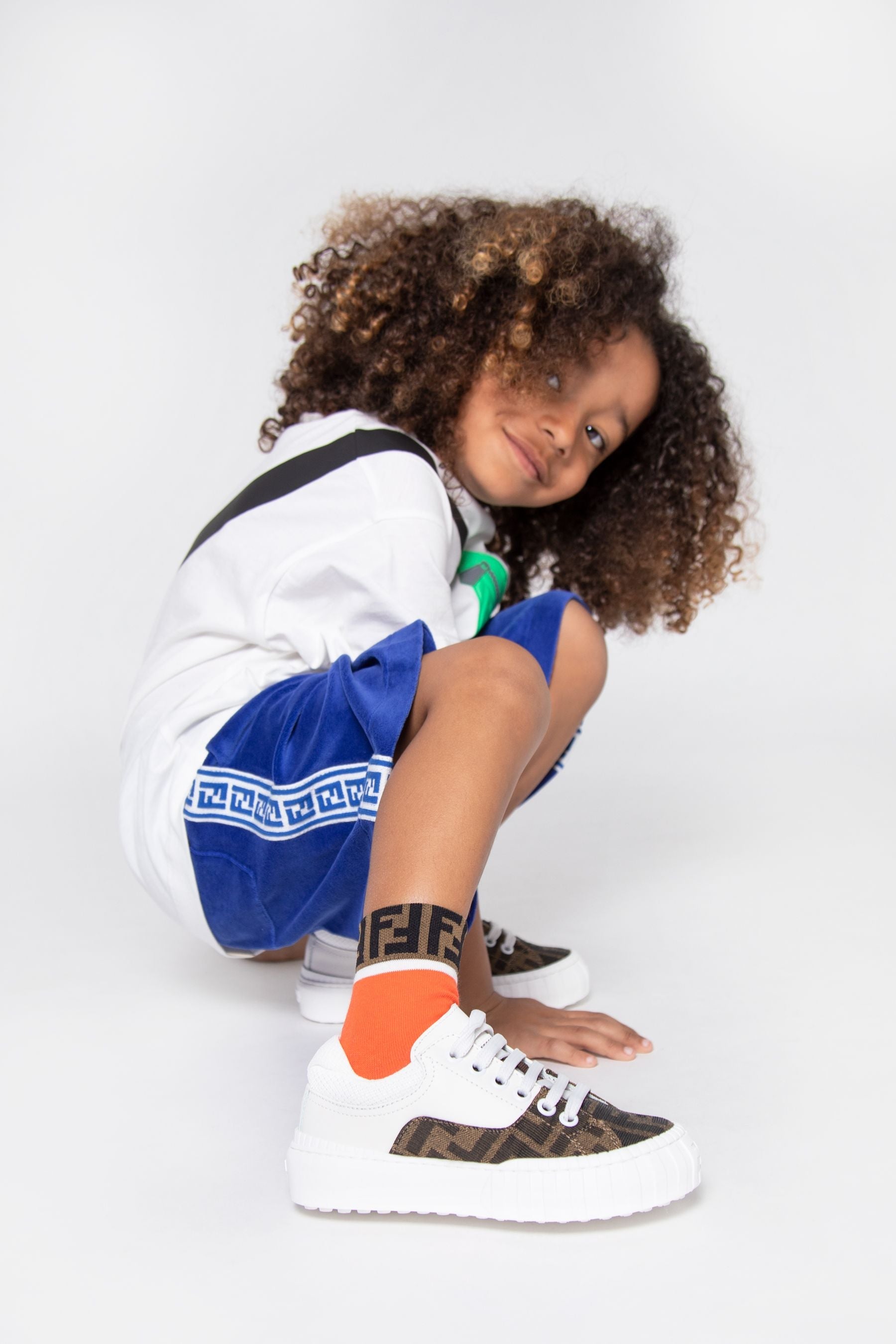 Kids FF Logo Trainers in White