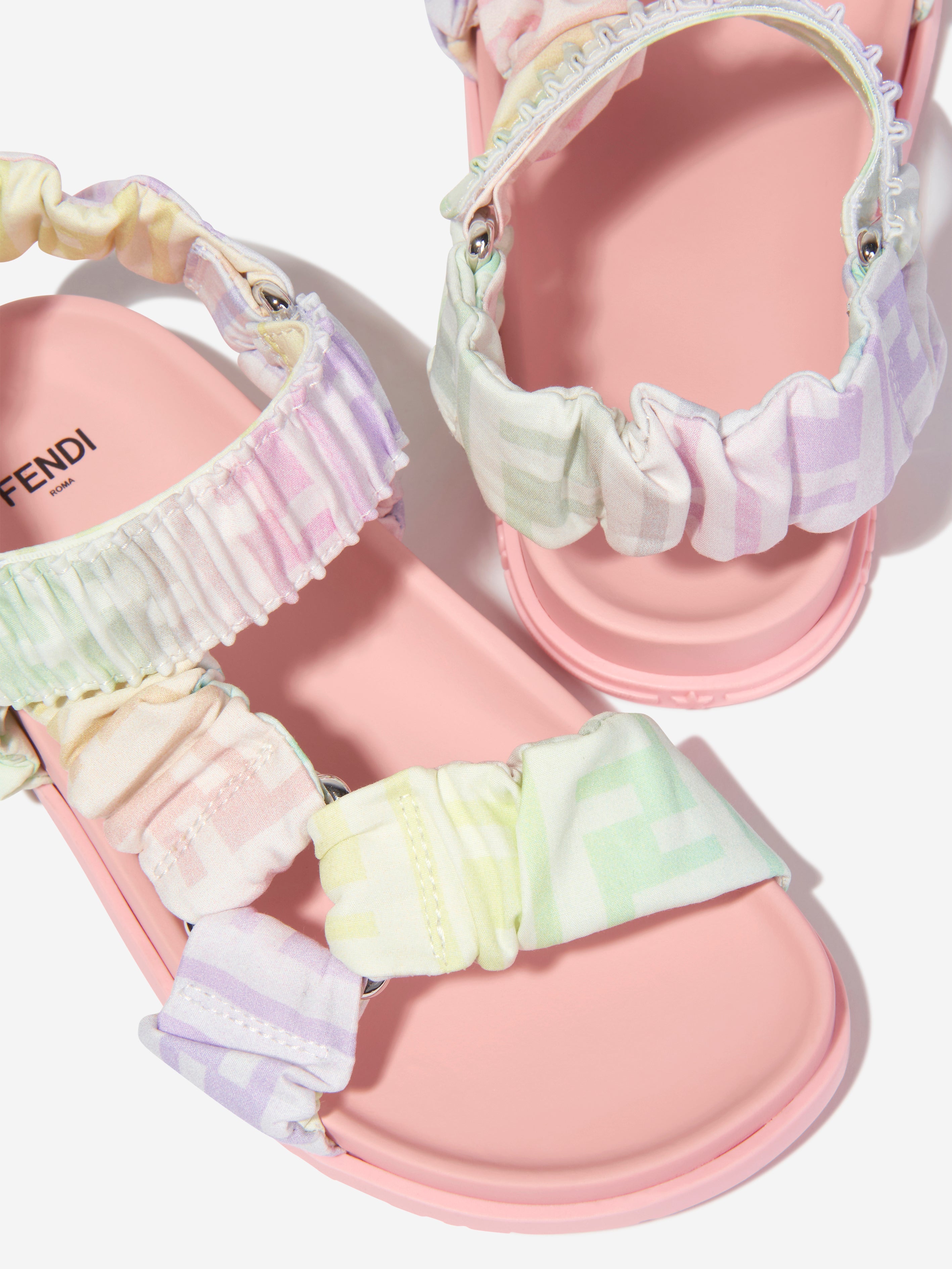Girls FF Logo Sandals in Multicolour