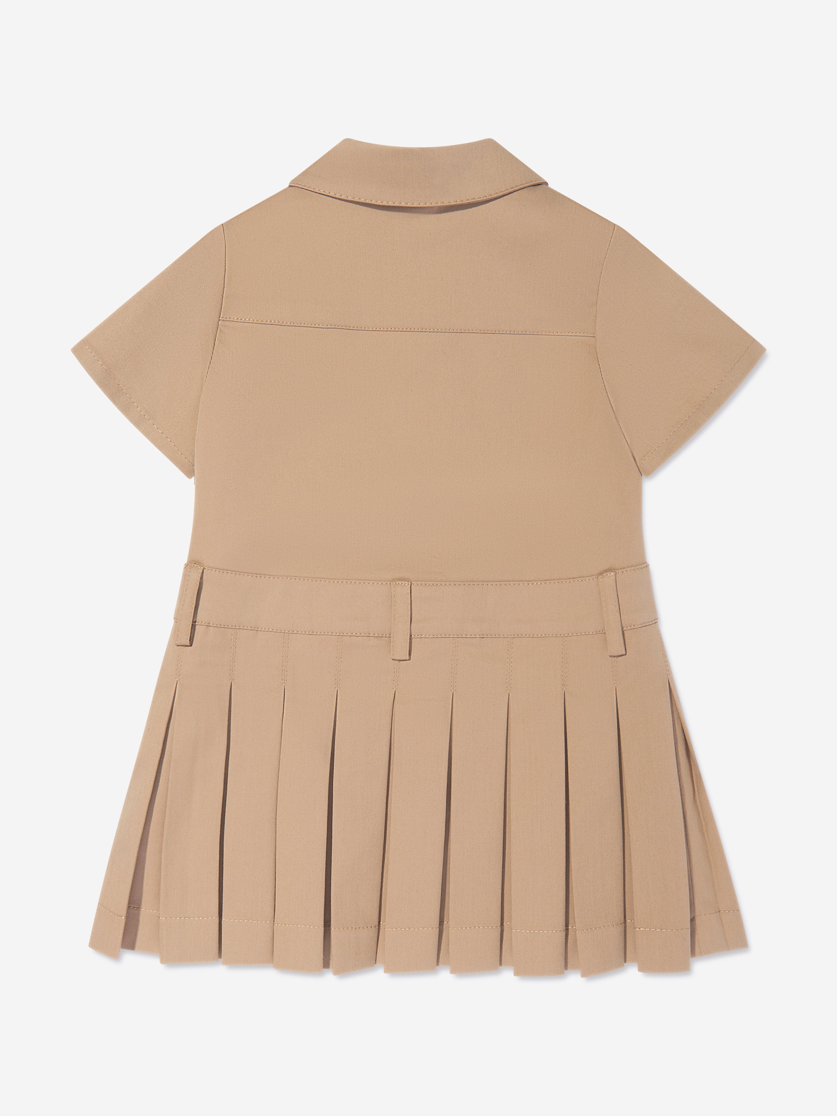 Baby Girls Logo Trench Dress in Beige