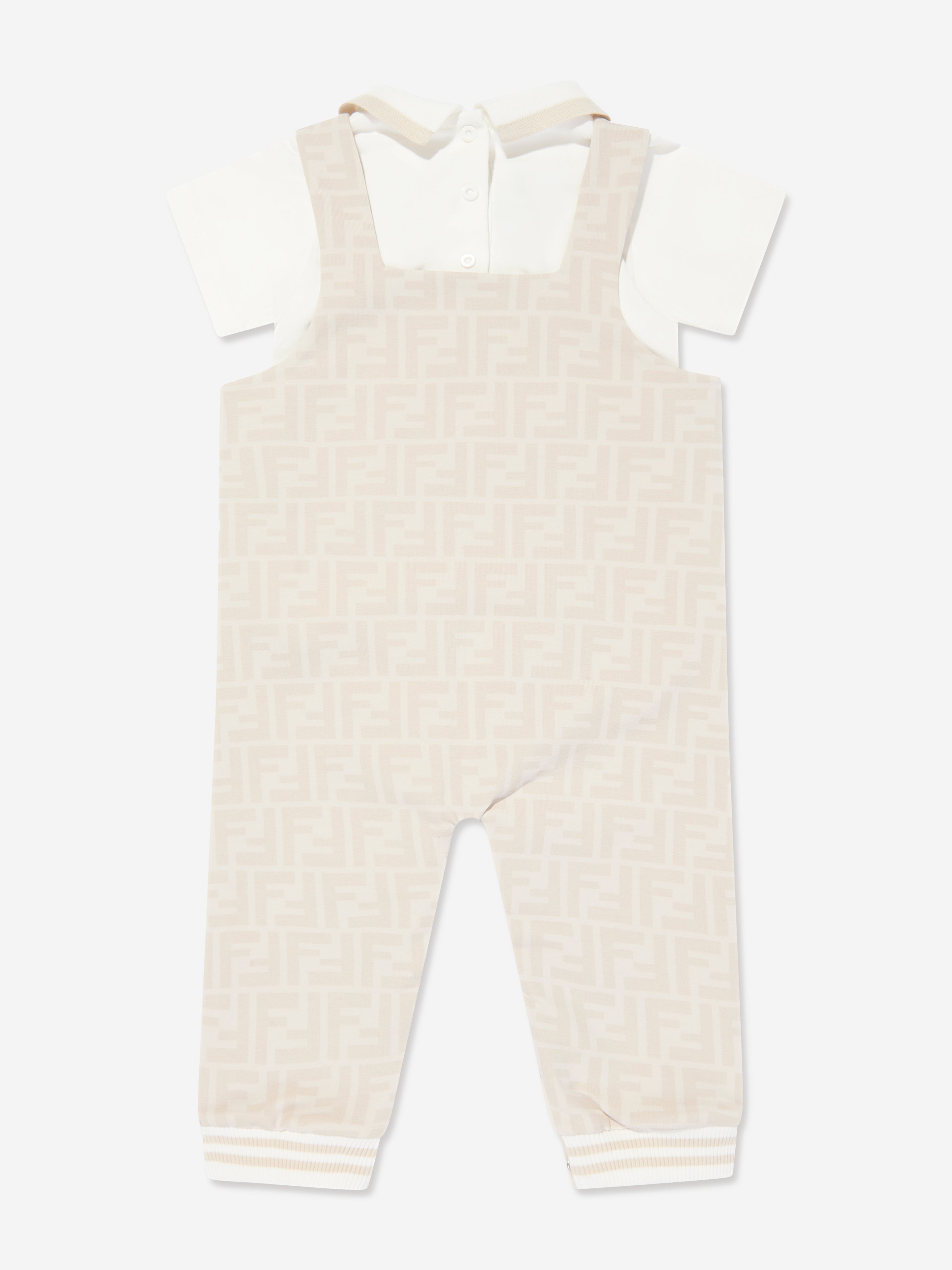 Baby Dungarees Set in Beige