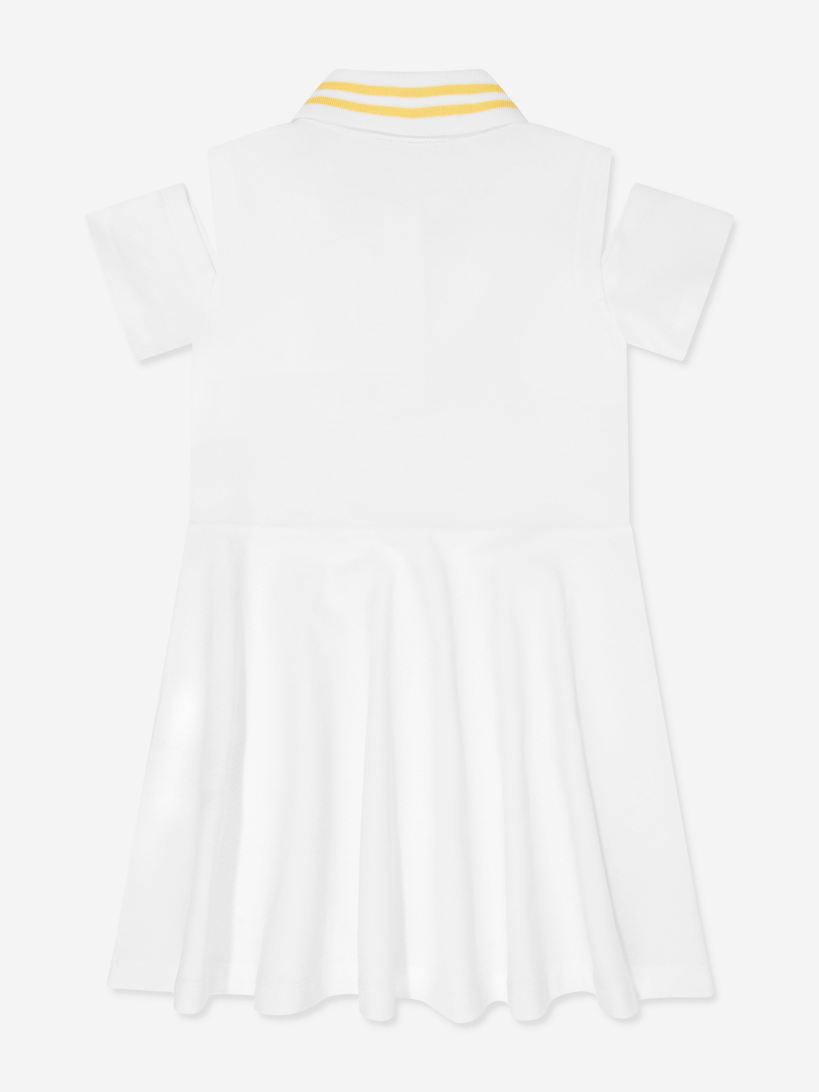 Girls Logo Polo Dress in White