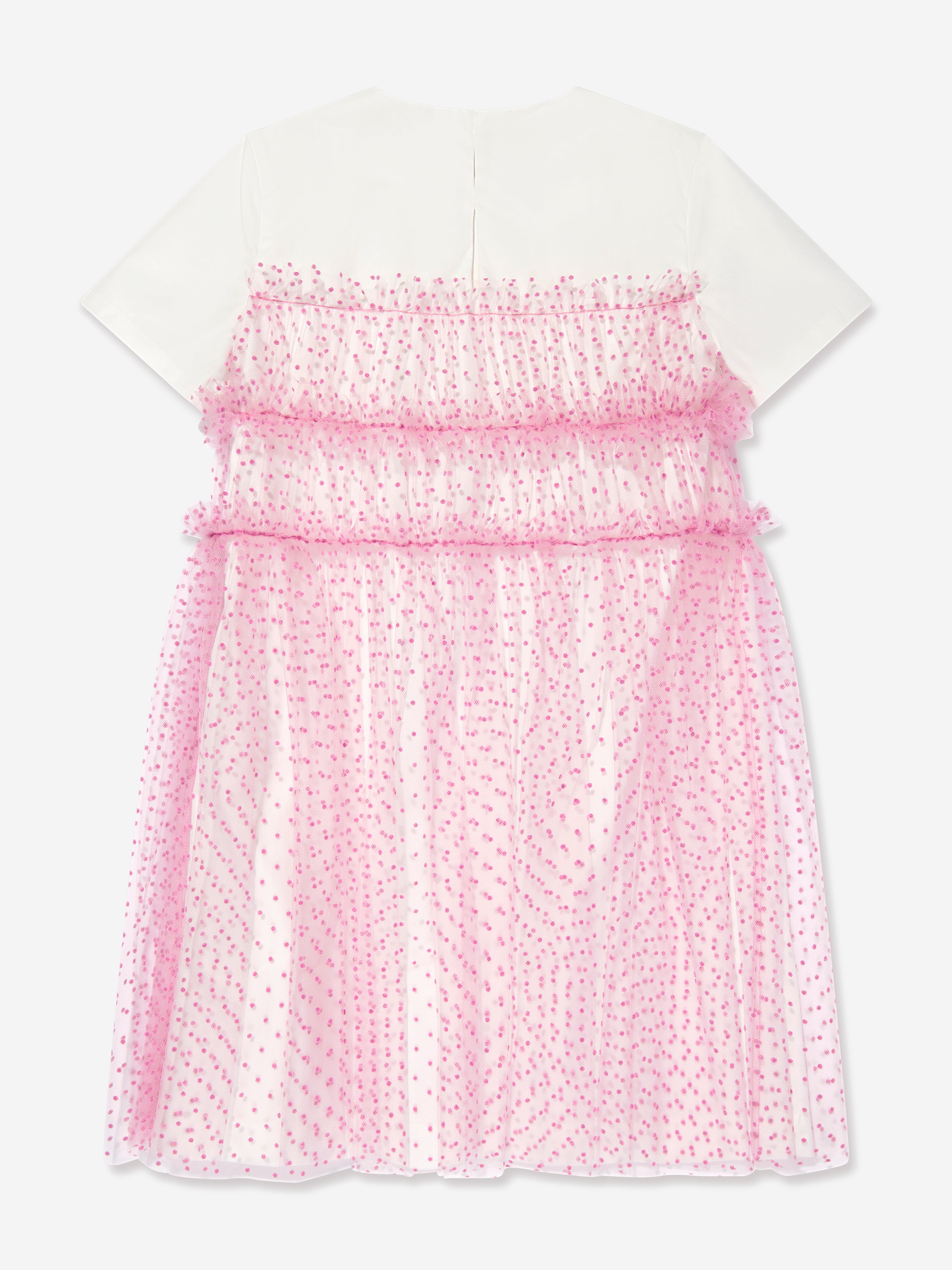 Girls Logo Tulle Dress in Pink
