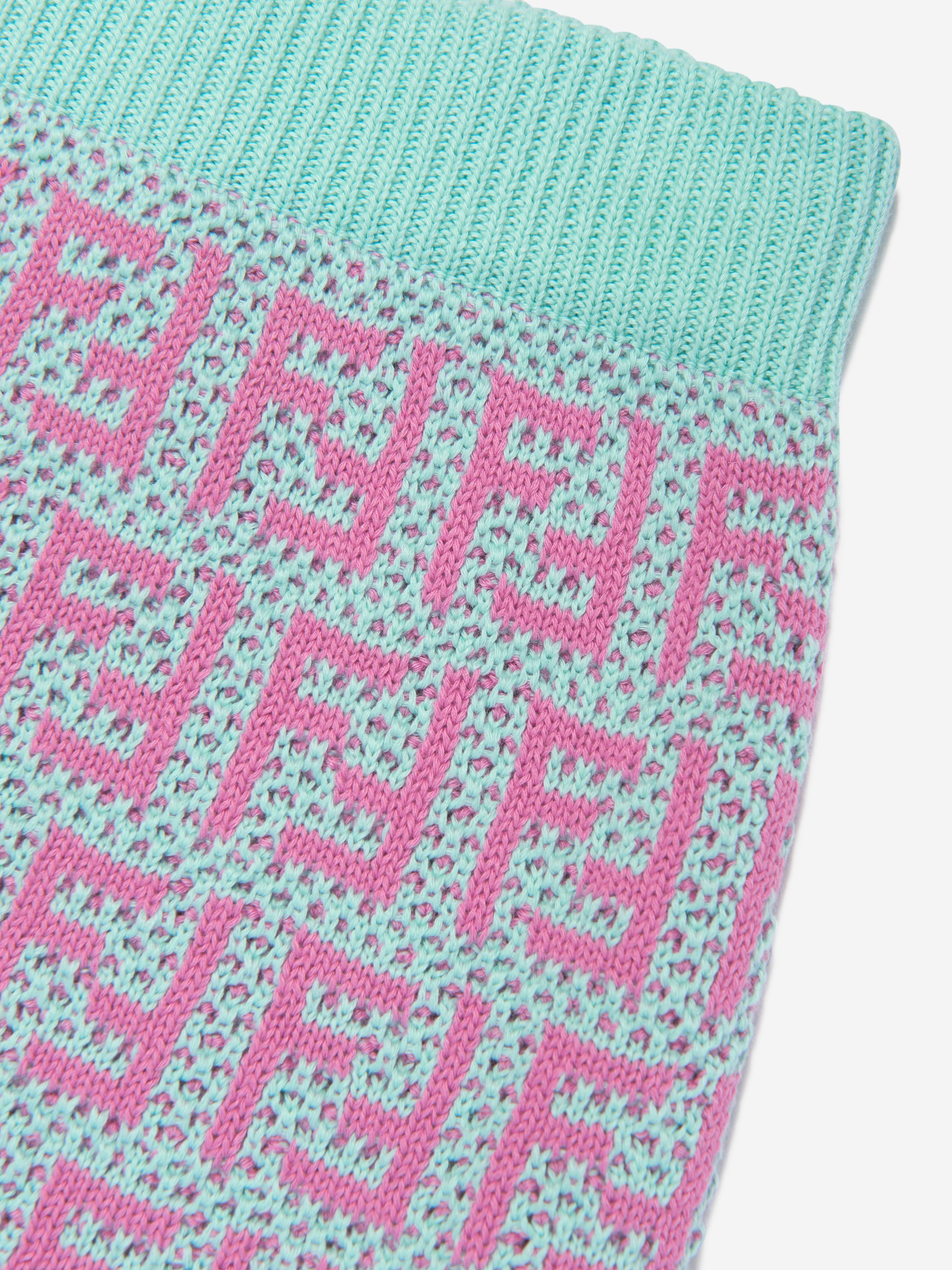 Girls FF Crochet Knit Skirt in Multicolour