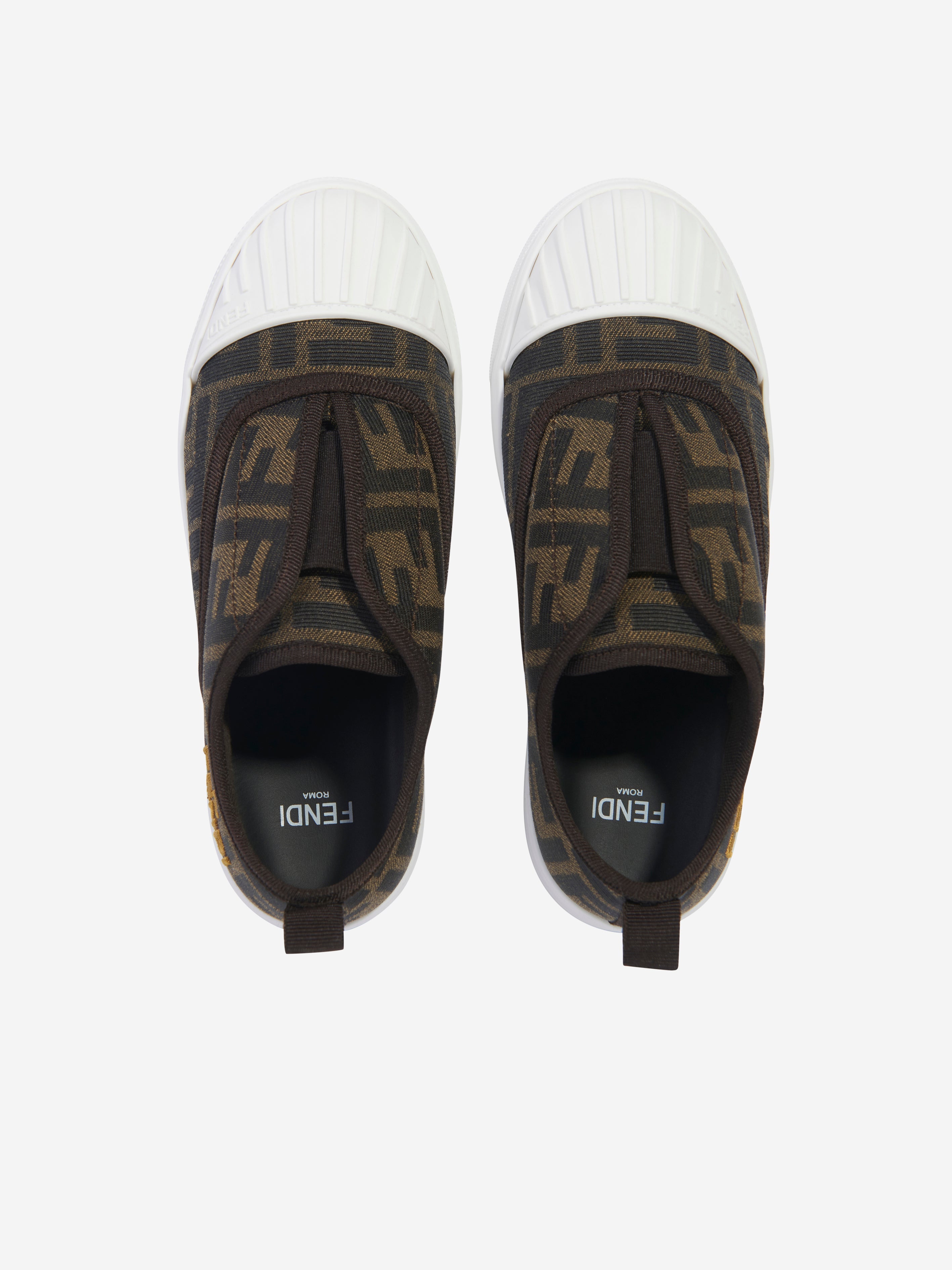 Kids FF Logo Trainers in Brown