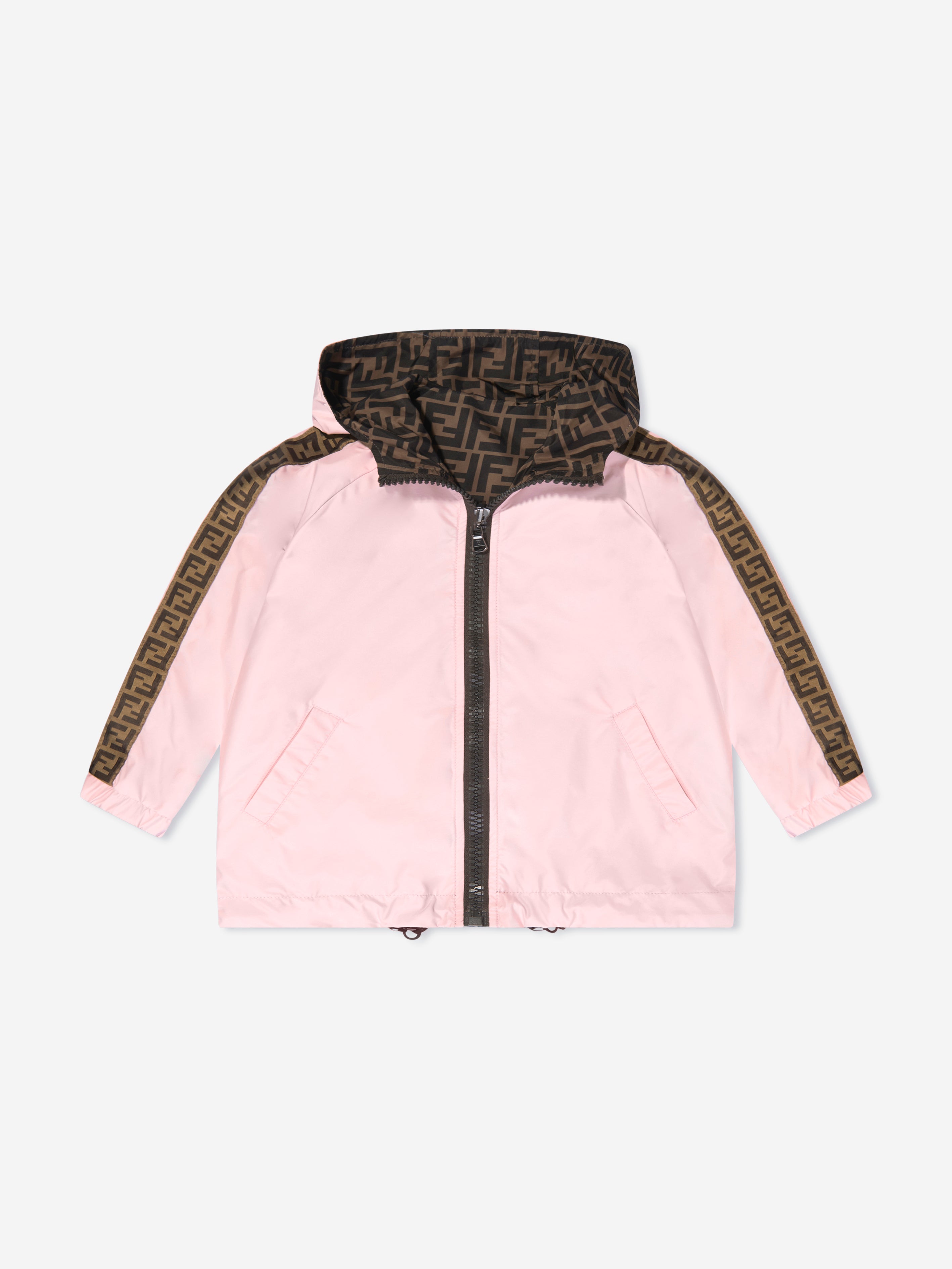 Girls FF Logo Reversible Windbreaker in Pink