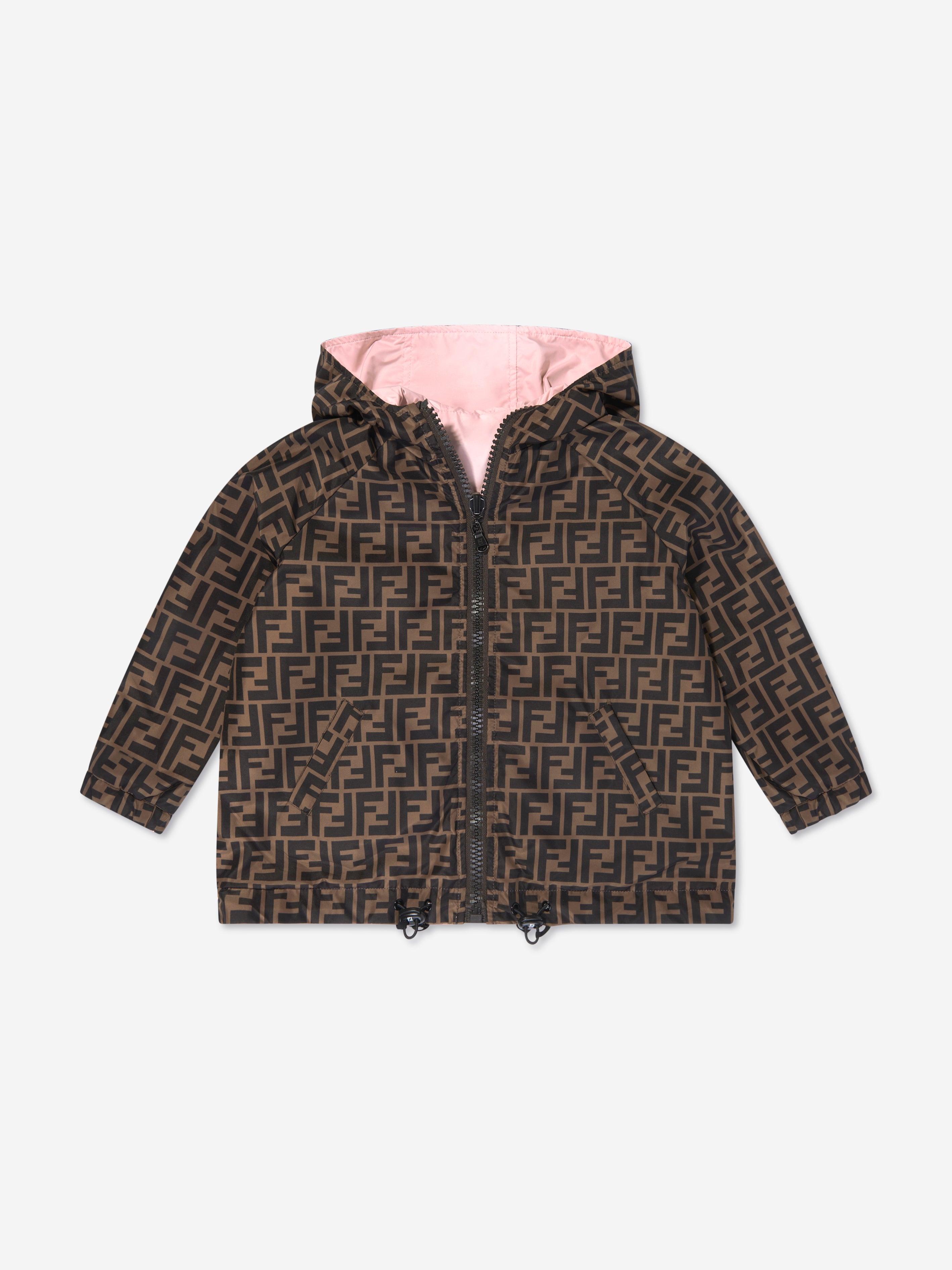 Girls FF Logo Reversible Windbreaker in Pink