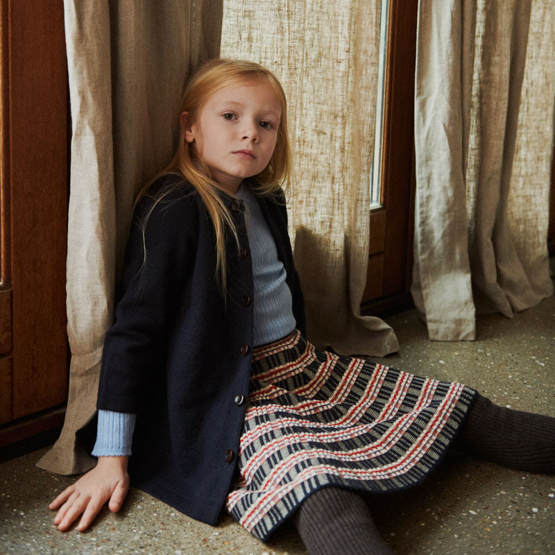 Boys & Girls Dark Navy Wool Coat