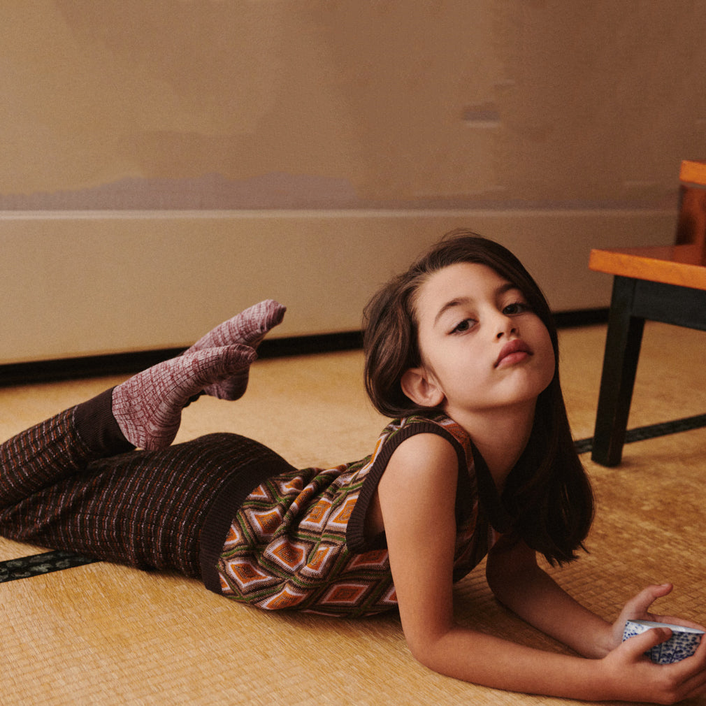 Boys & Girls Dark Navy Stripes Wool Trousers