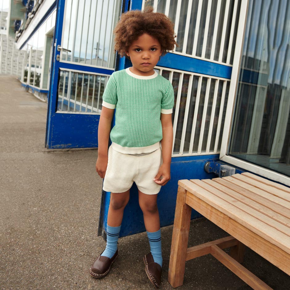 Boys & Girls White Cotton Shorts