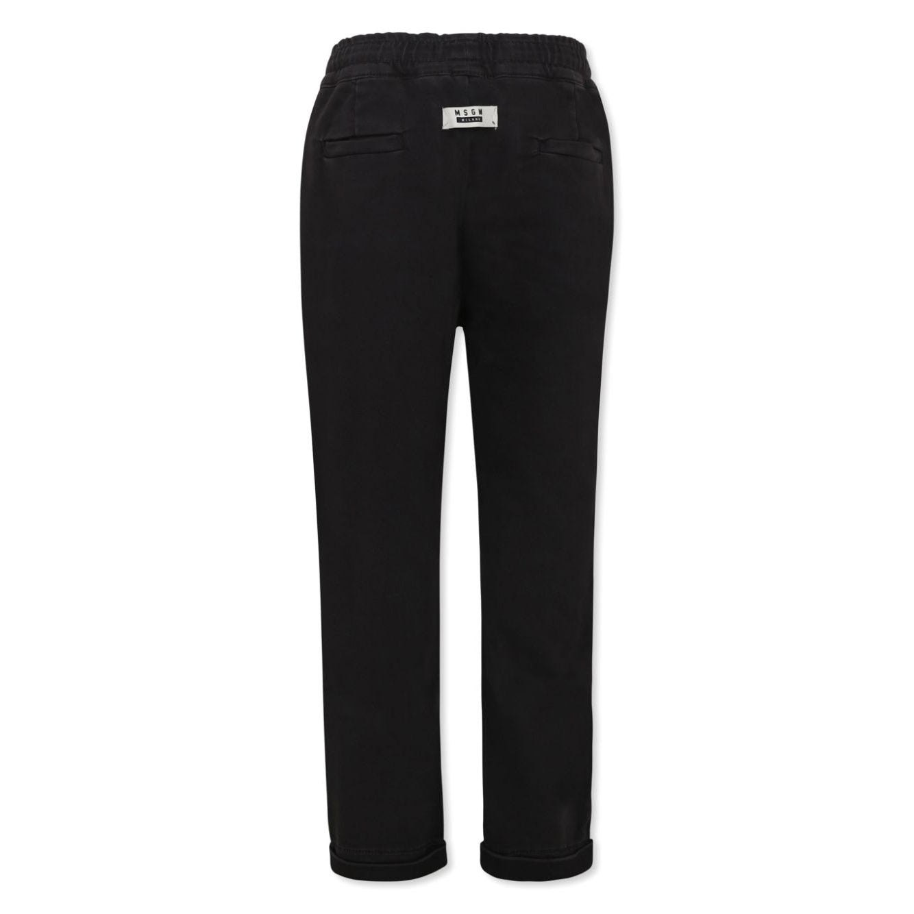 Boys Black Cotton Trousers