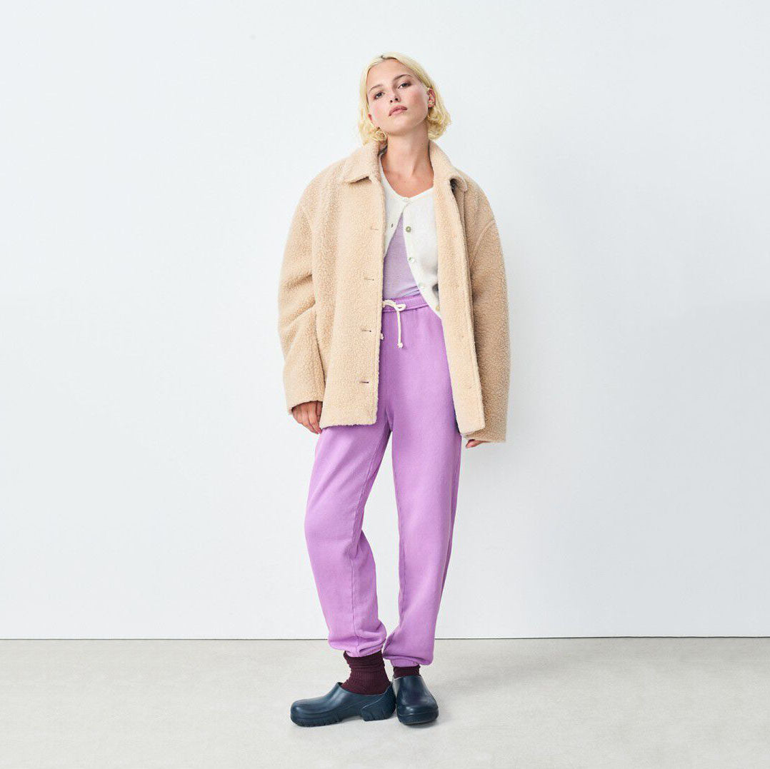 Women Beige Sherpa Coat