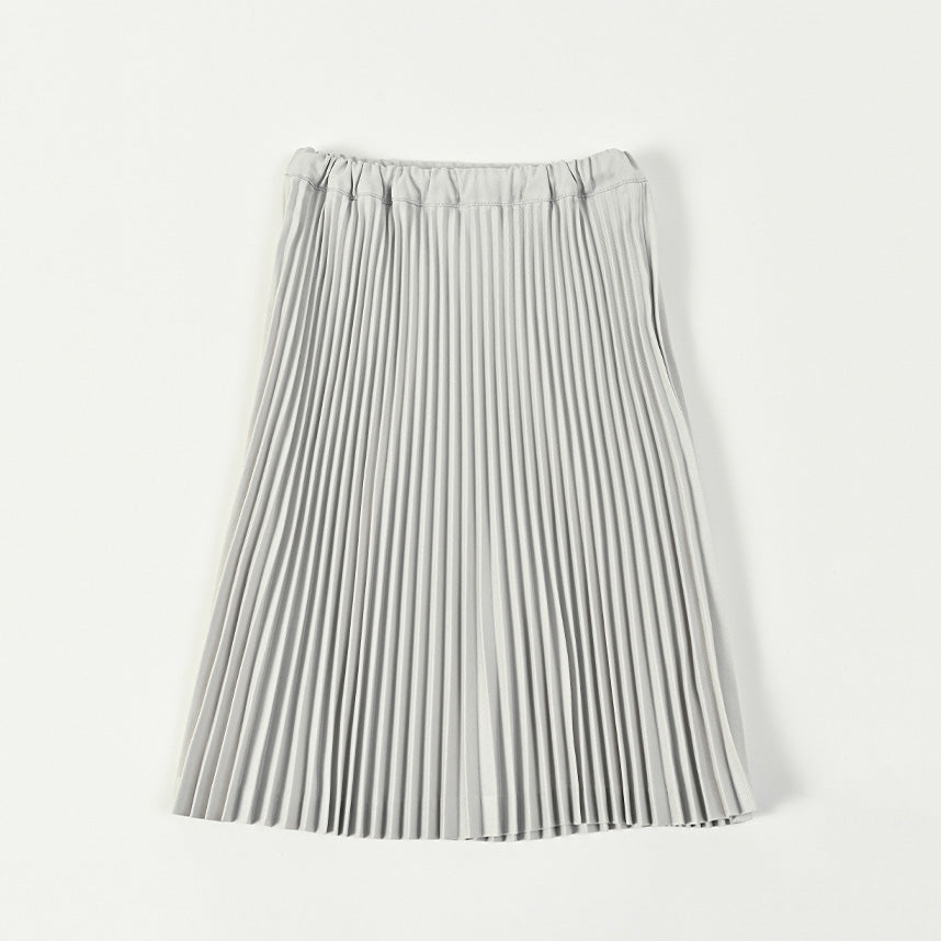 Girls Grey Pleated Skirt