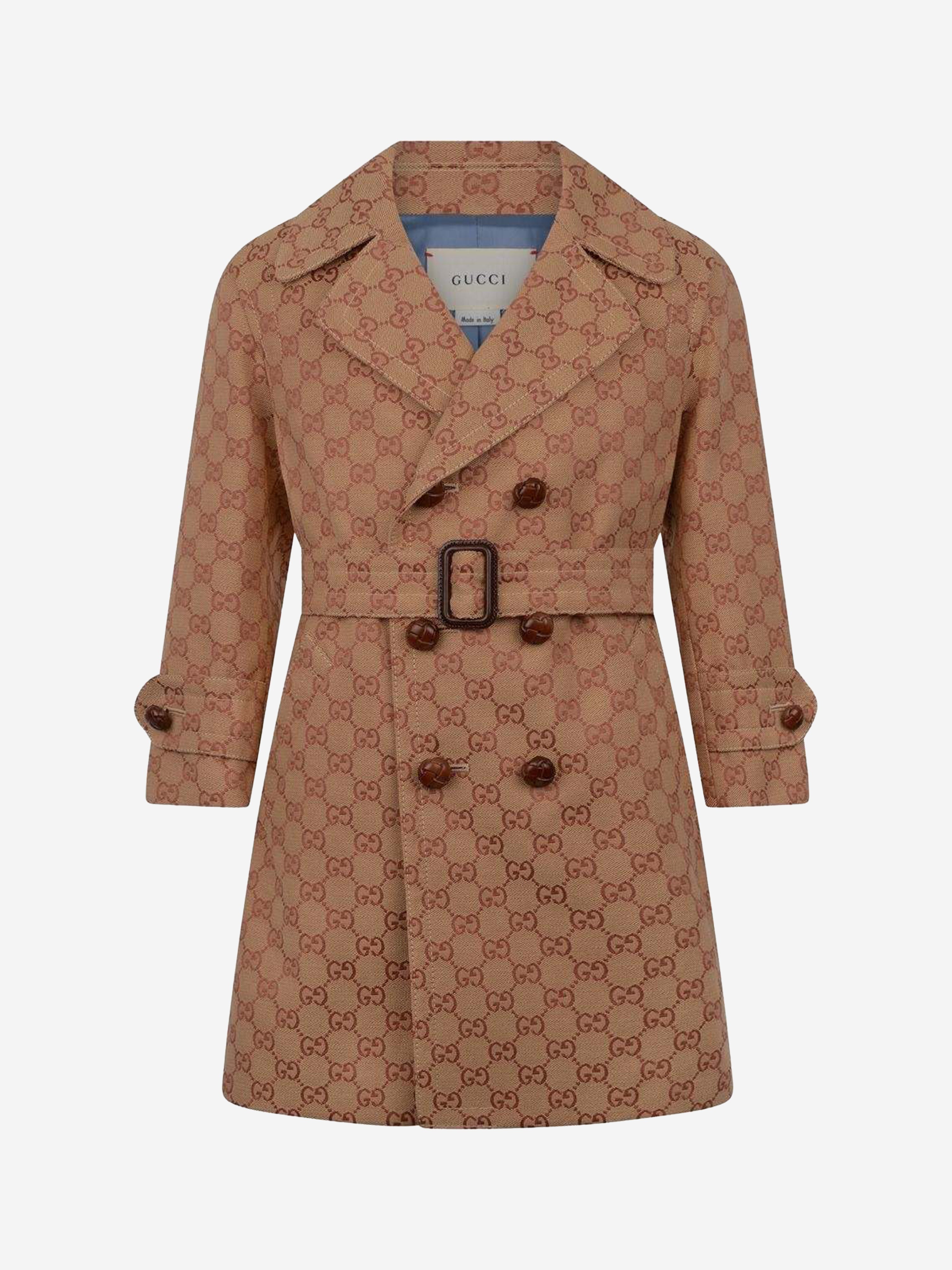 GUCCI Kids Coat - Beige GG Canvas Coat