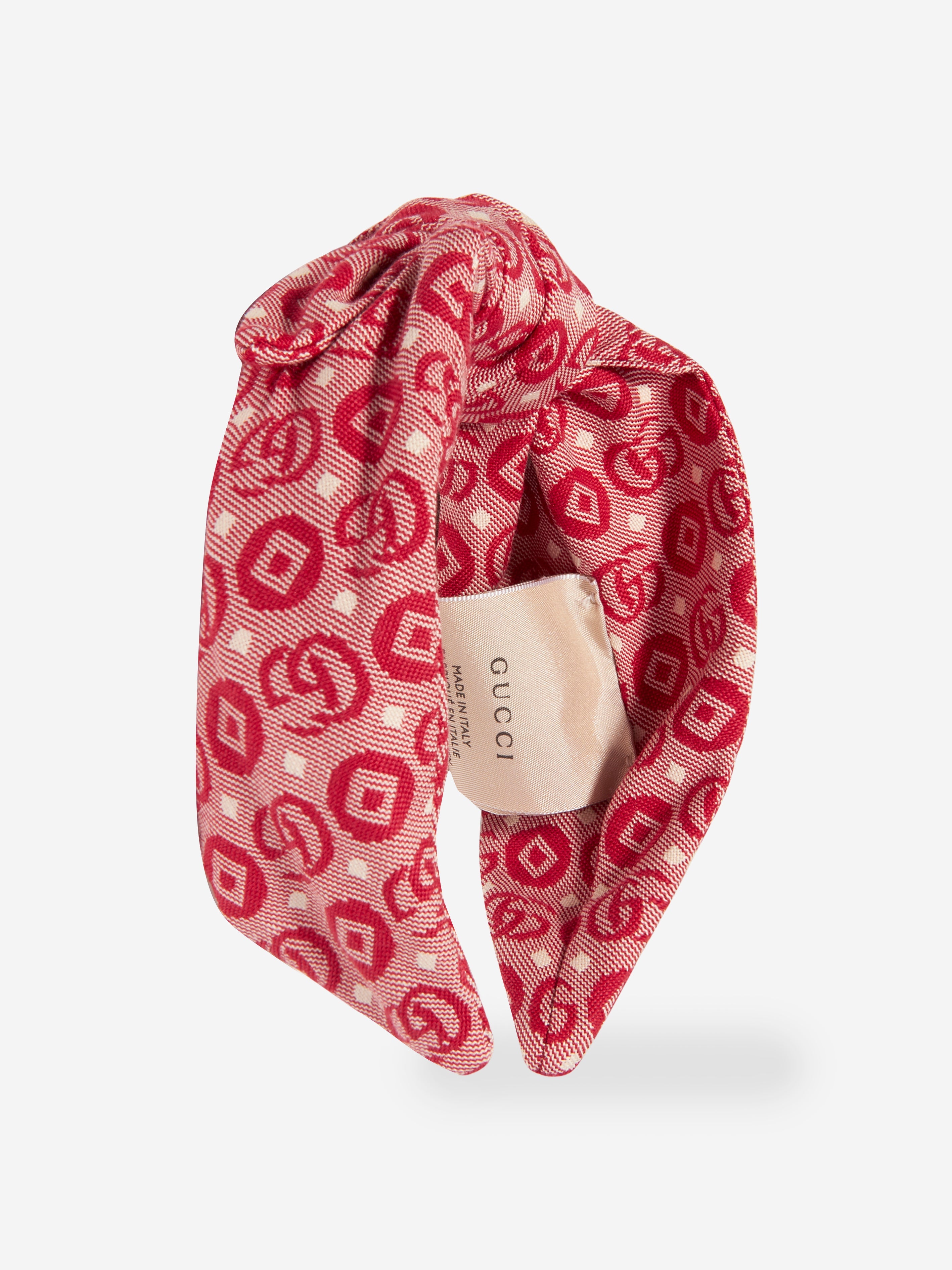 Girls GG Monogram Headband in Red