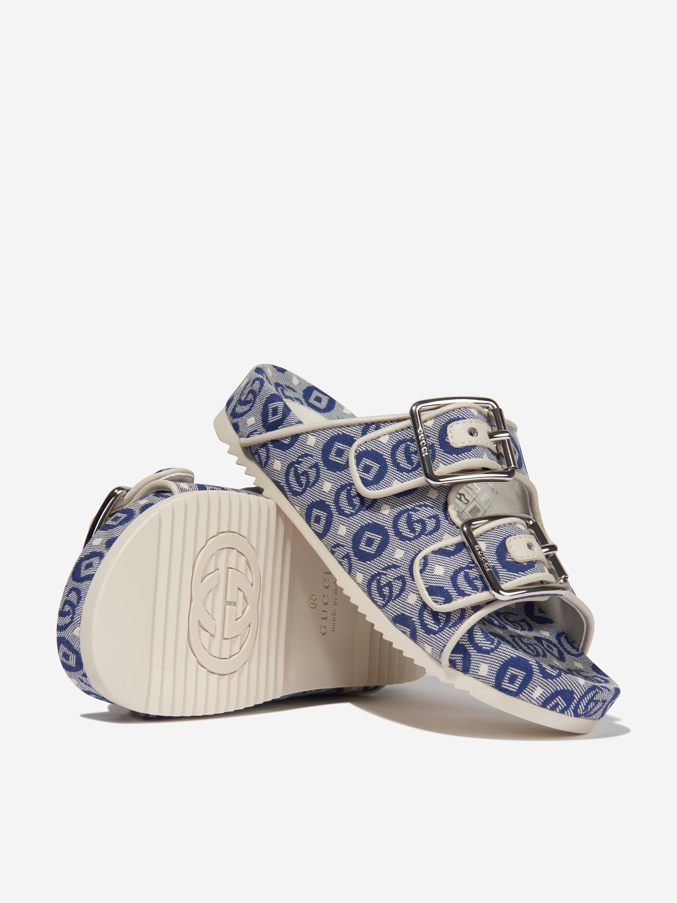 Kids Slide Sandals With Straps in Blue