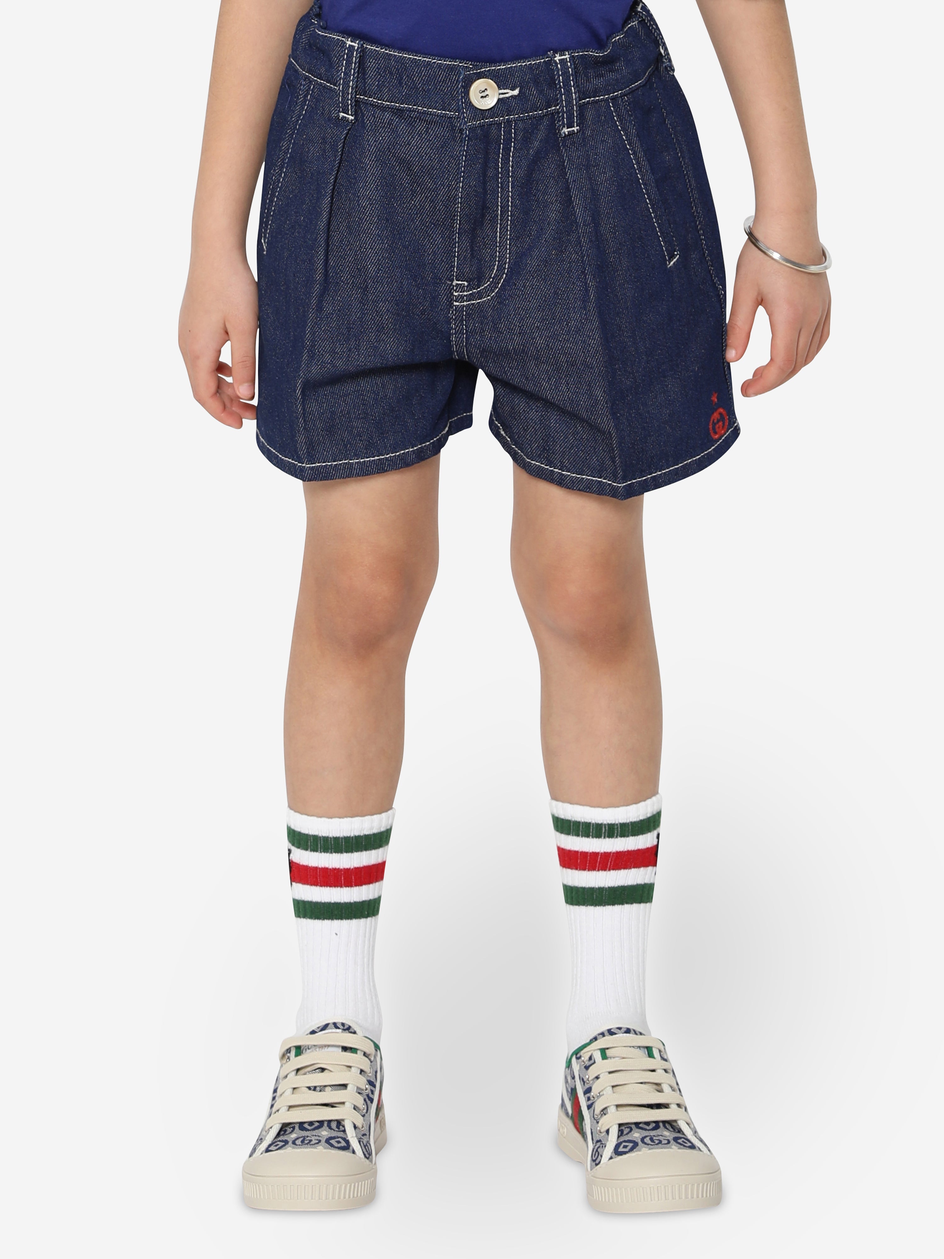Kids Denim Bermuda Shorts in Blue