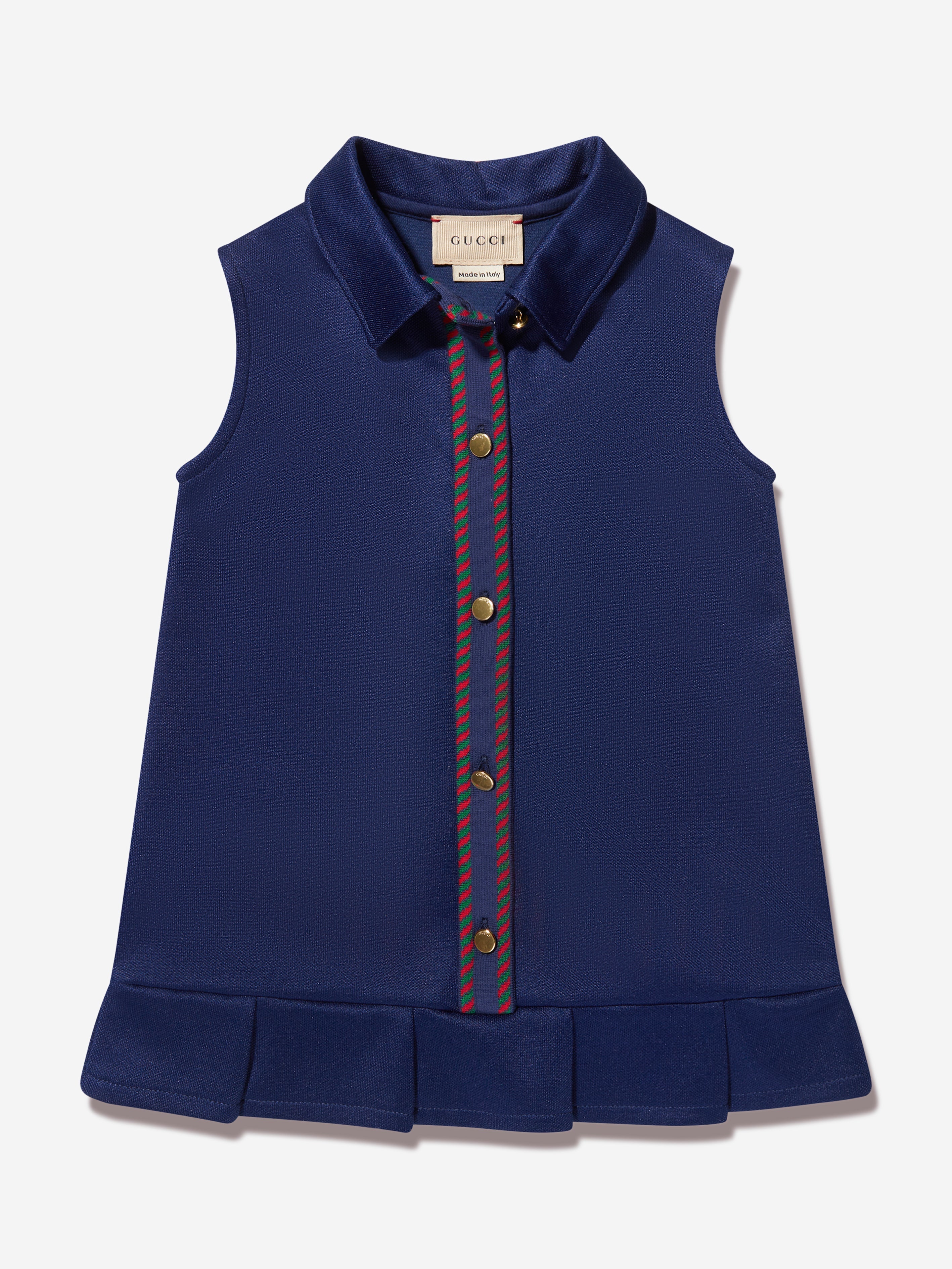 Baby Girls Sleeveless Dress in Navy