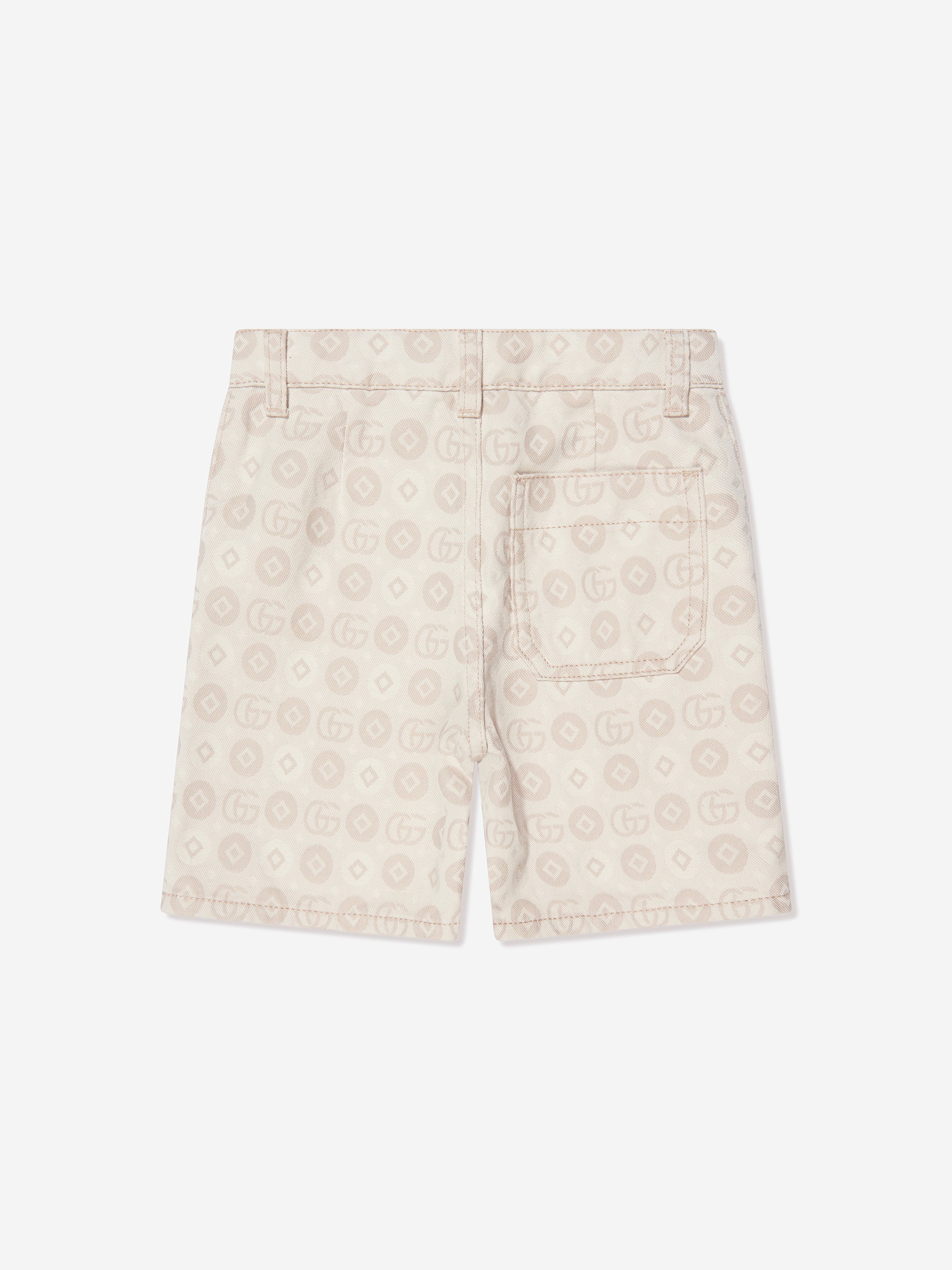 Kids Jacquard GG Denim Shorts in Ivory