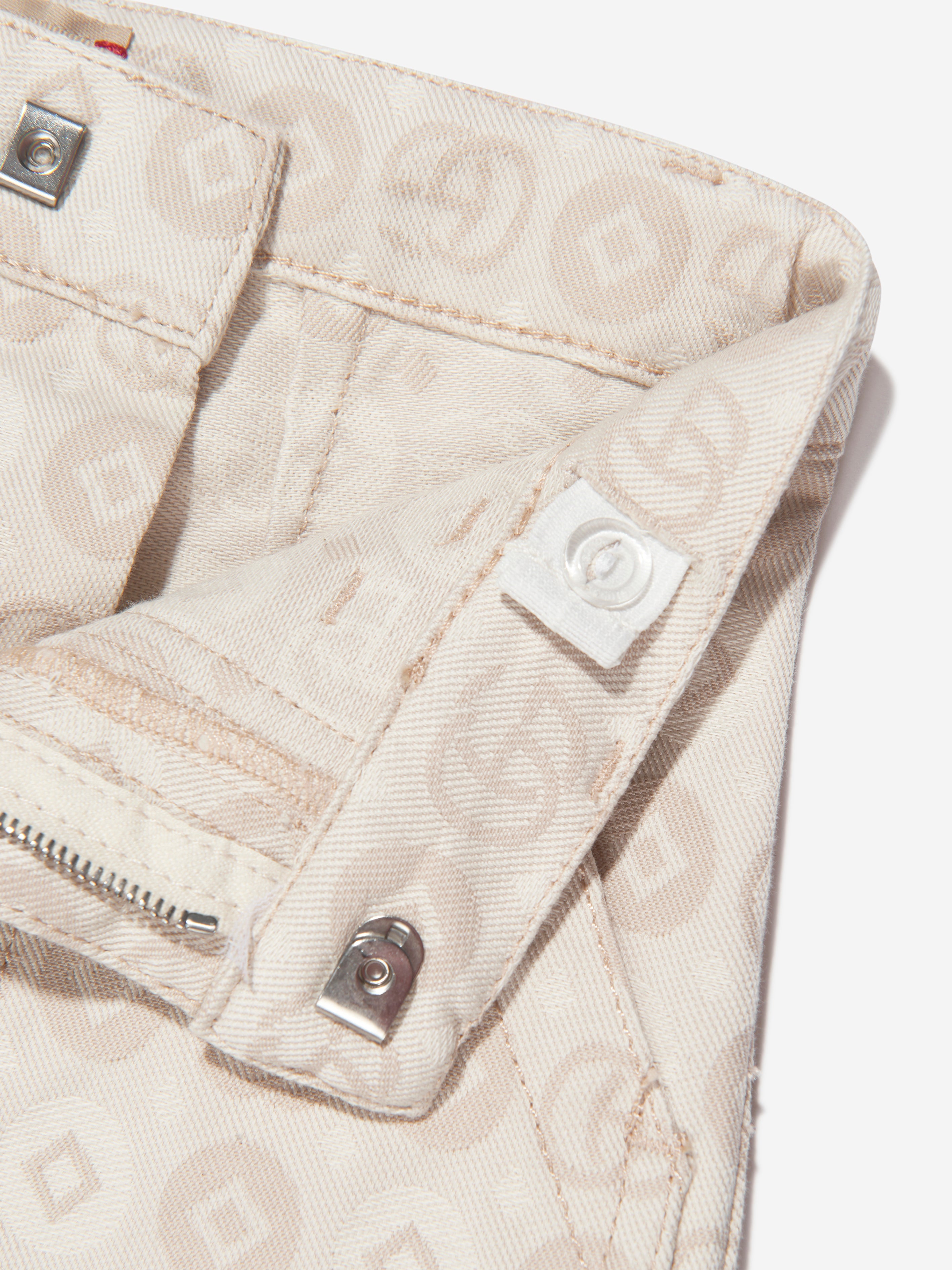 Kids Jacquard GG Denim Shorts in Ivory