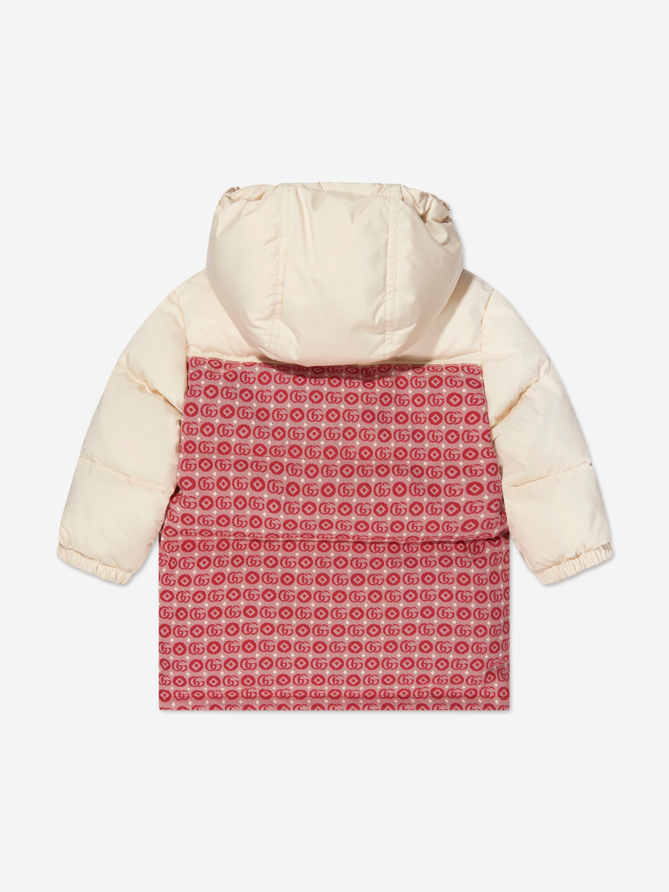 Baby Down Padded GG Logo Jacket in Red