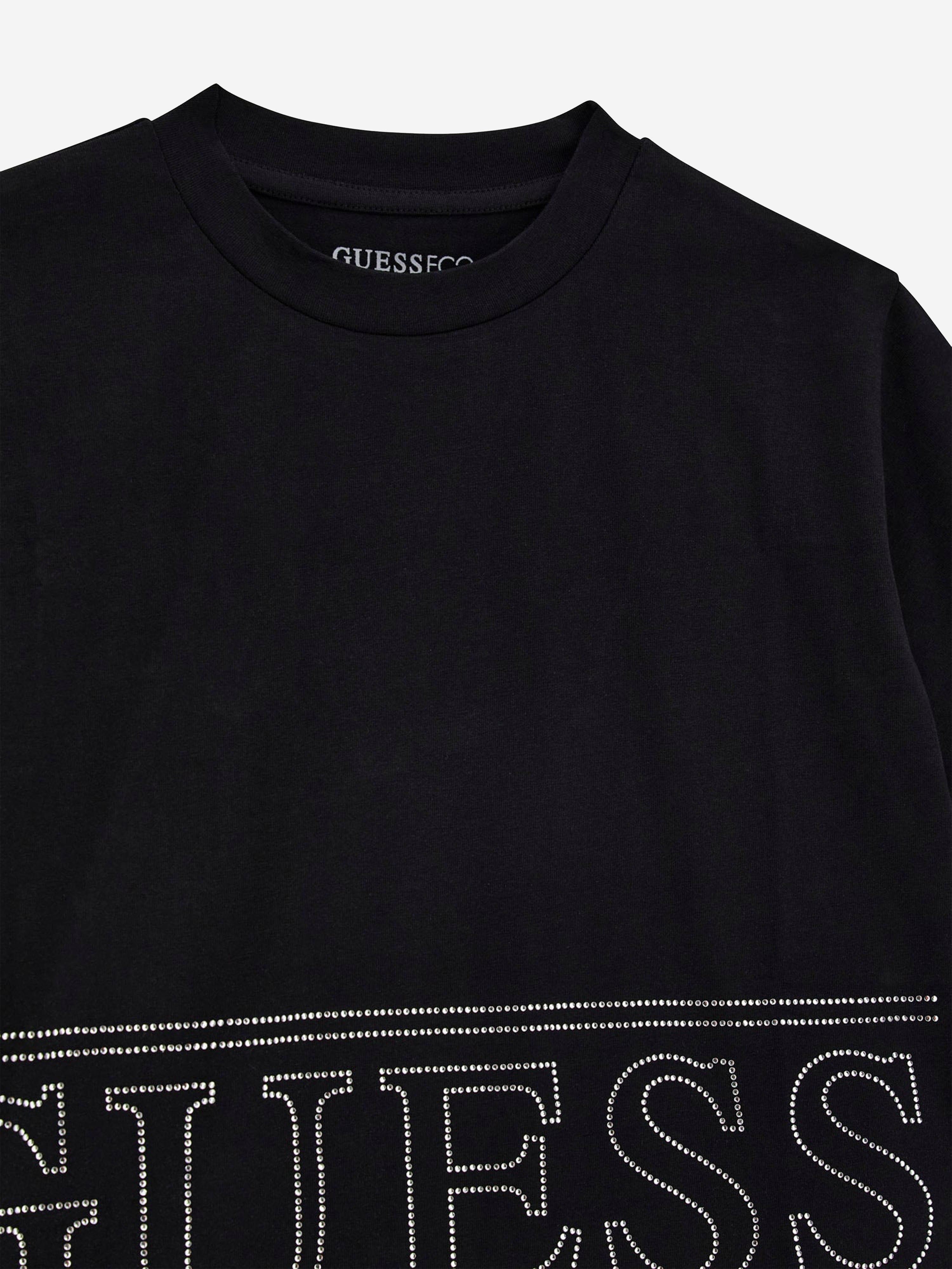 Guess Girls Logo T-Shirt in Black