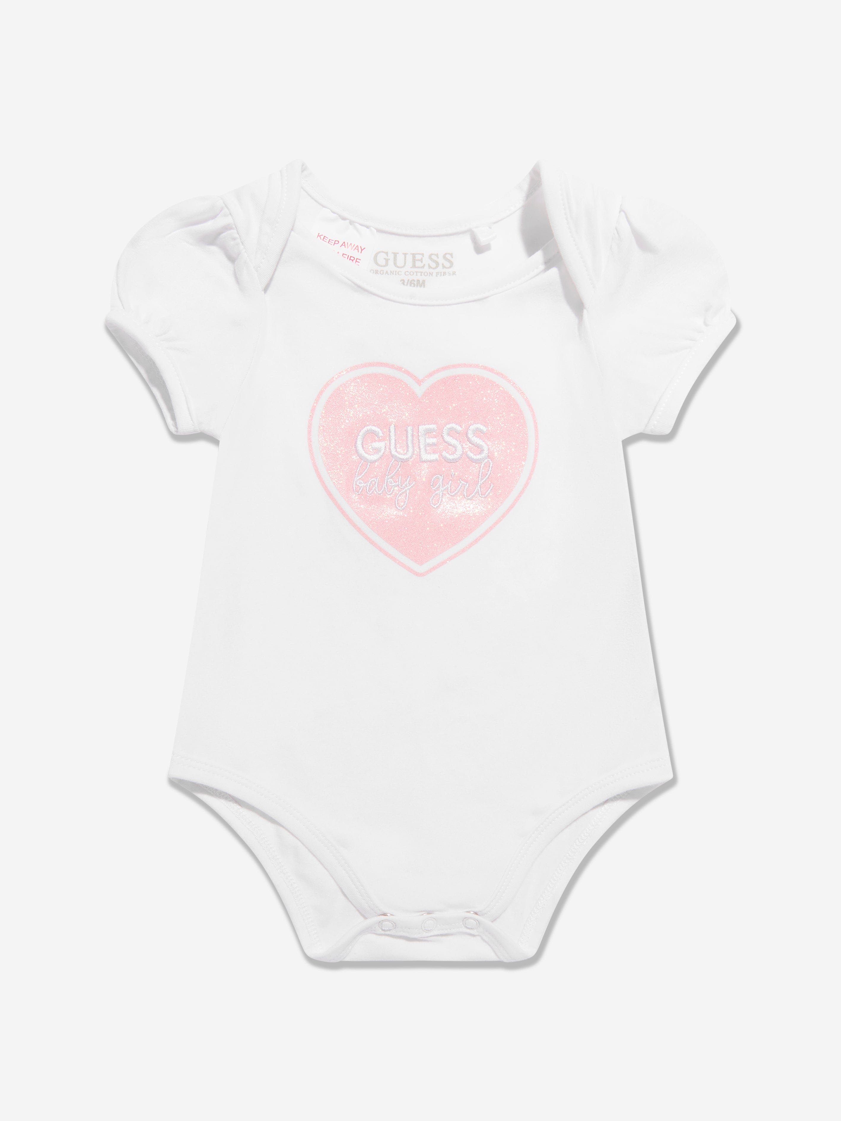 Guess Baby Girls 3 Piece Tracksuit Set in Pink
