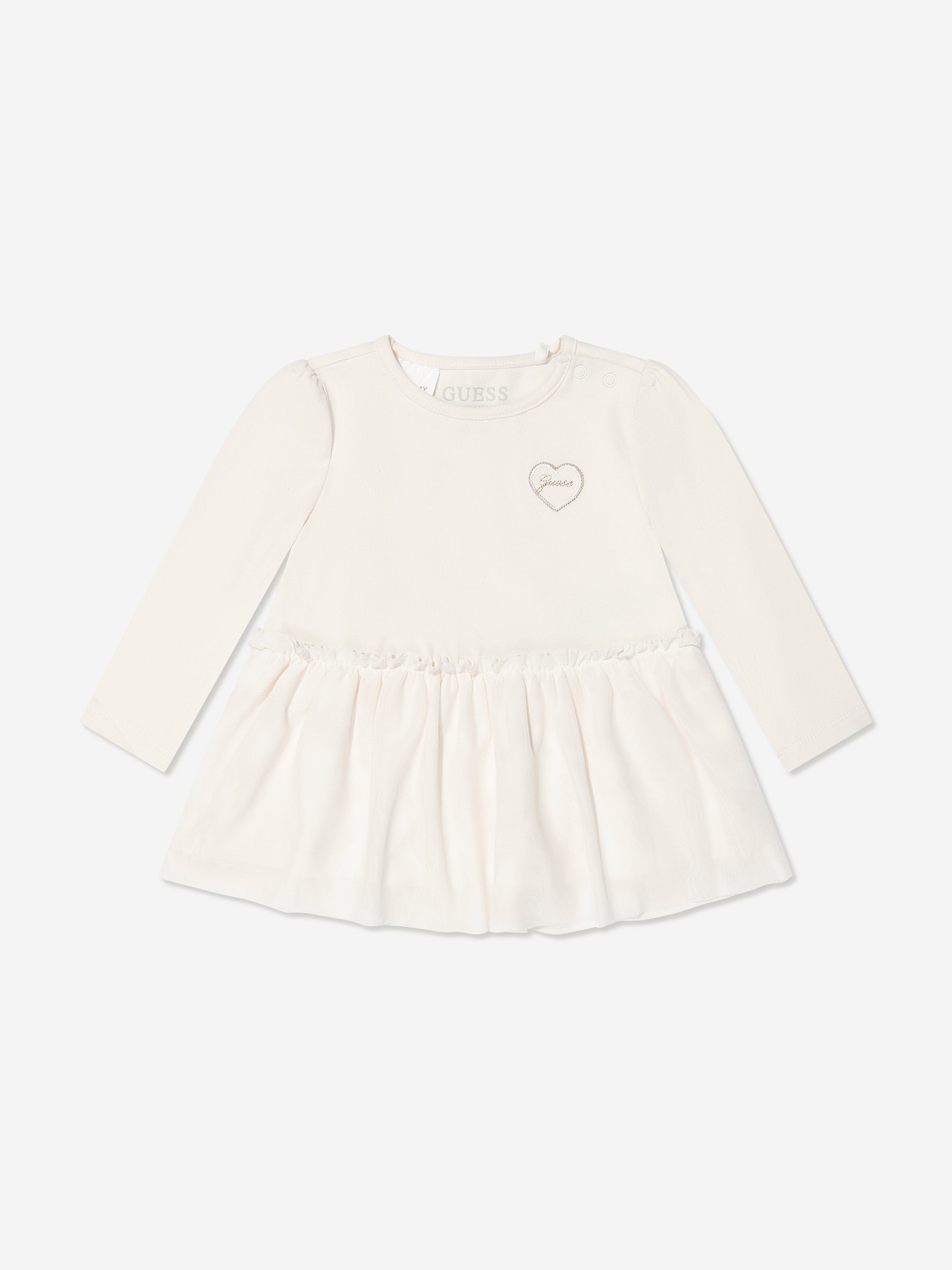 Guess Baby Girls 3 Piece Leggings Set in Ivory