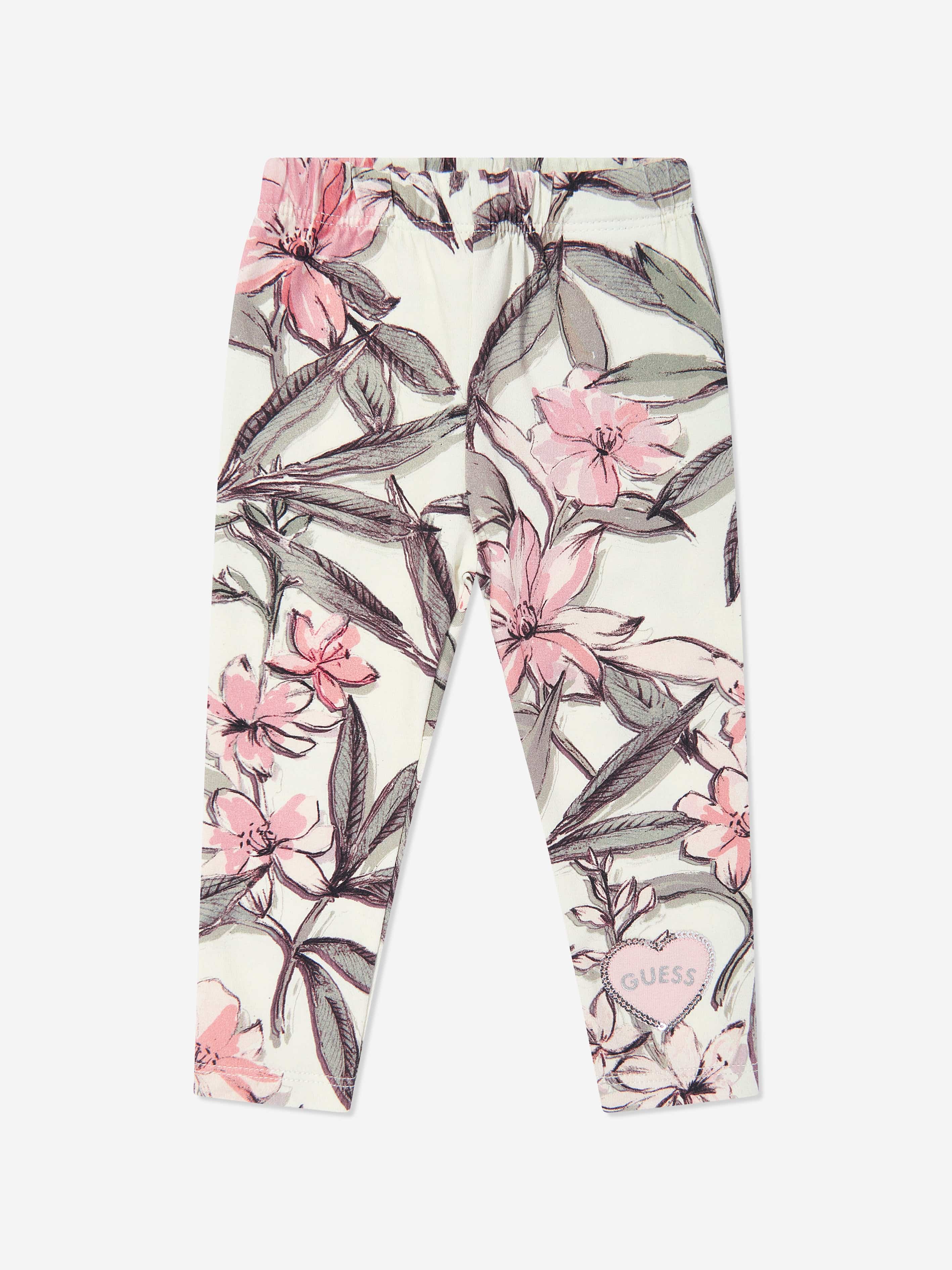 Guess Baby Girls 3 Piece Leggings Set in Pink