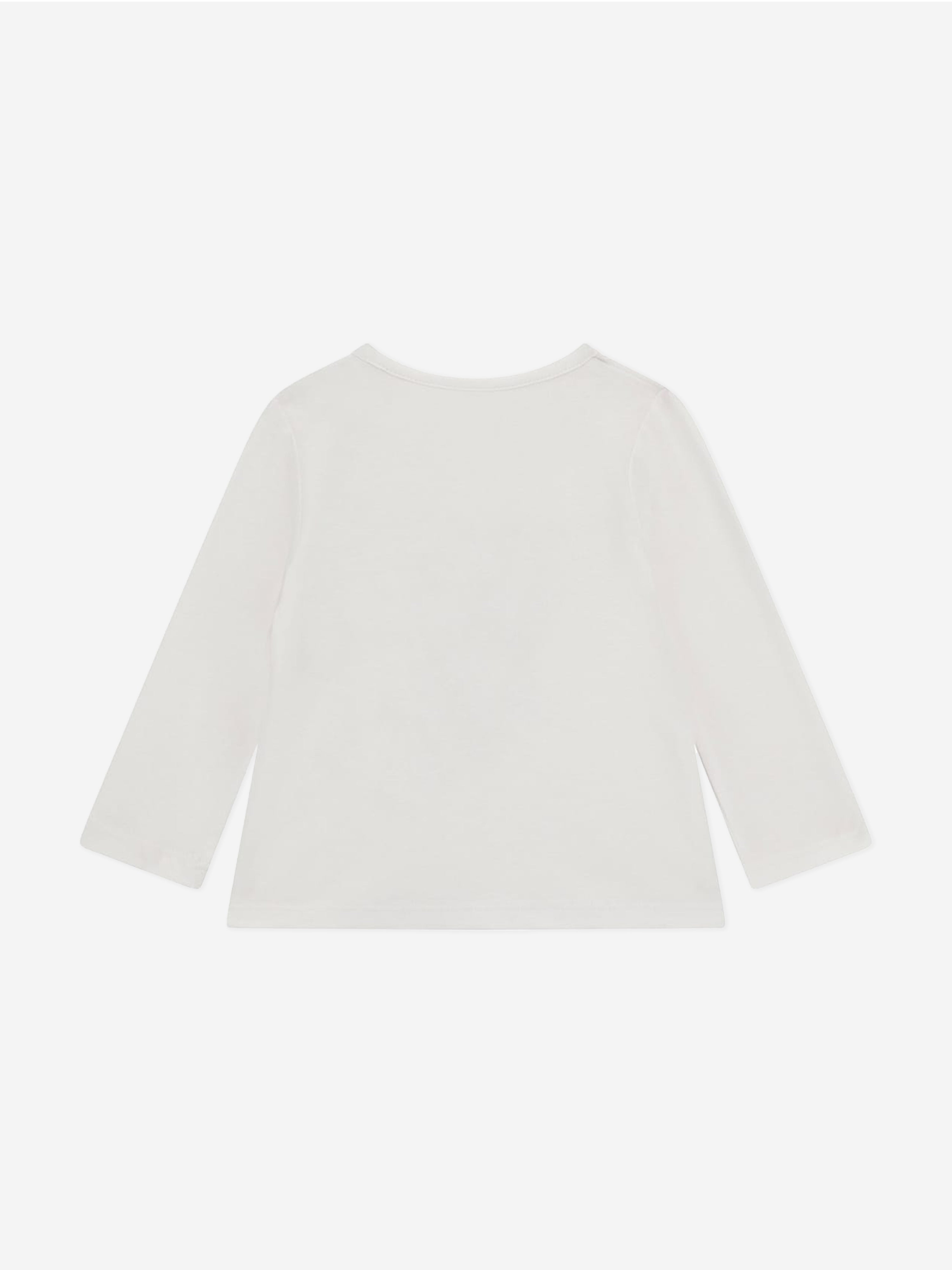Baby Girls Long Sleeve Logo T-Shirt in White