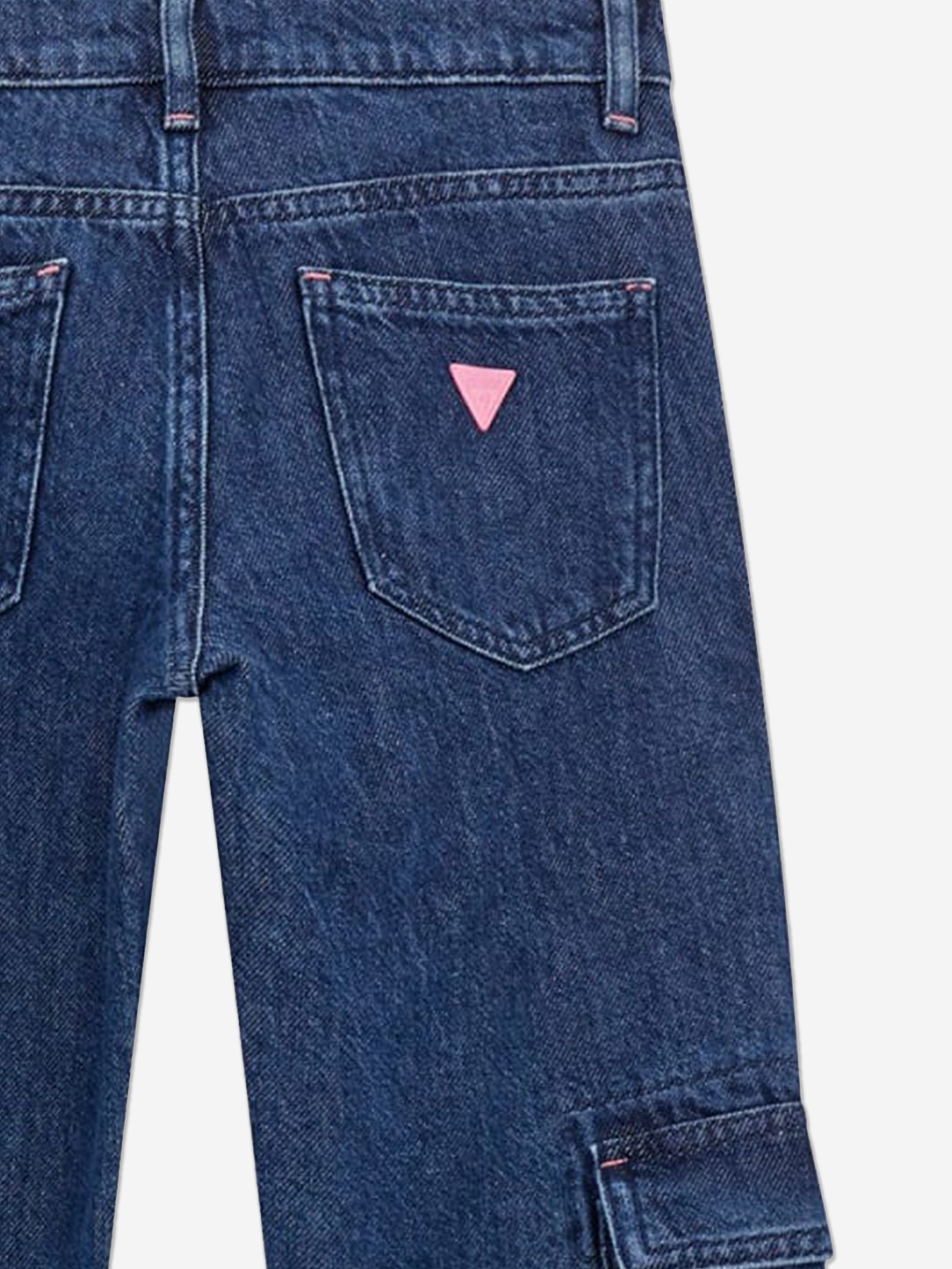 Pantalon cargo en Tencel bleu Guess pour fille