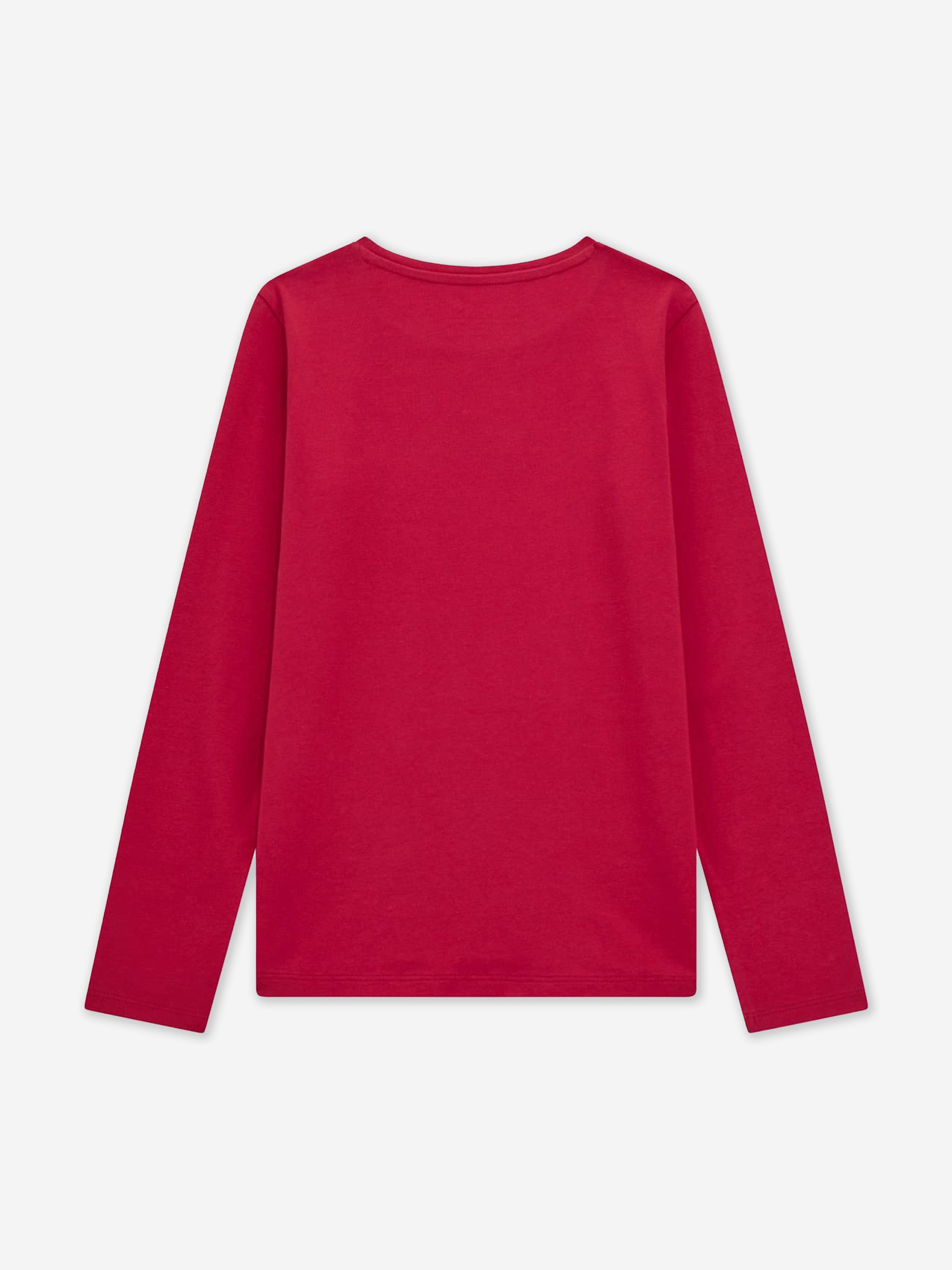 Girls Long Sleeve Logo T-Shirt in Pink
