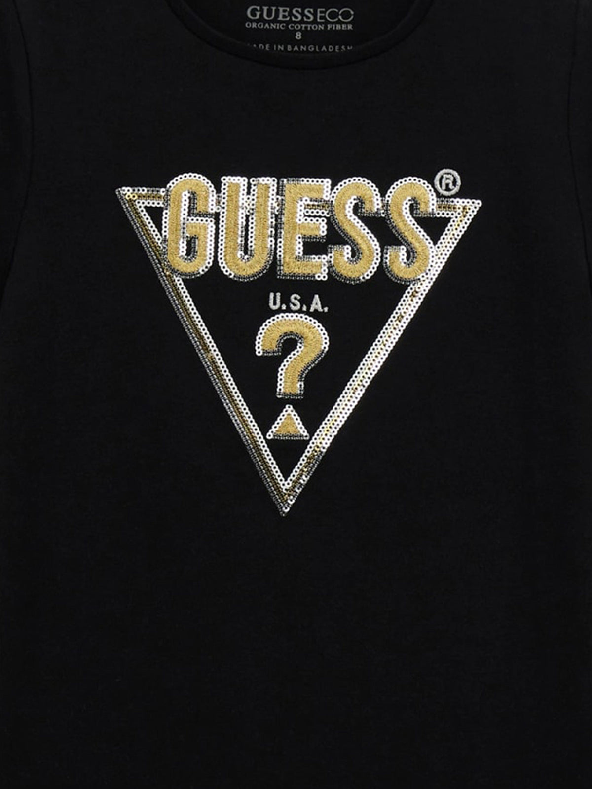 T-shirt imprimé logo Guess Girls en noir